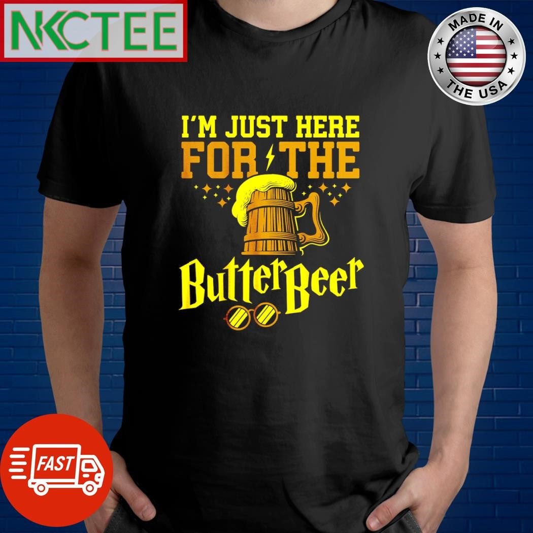 Original I’m just here for the butter beer Hufflepuff shirt Unisex T-shirt, Sweatshirt, Hoodie, Long Sleeve Tee - T-Shirt, Sweatshirt, Hoodie