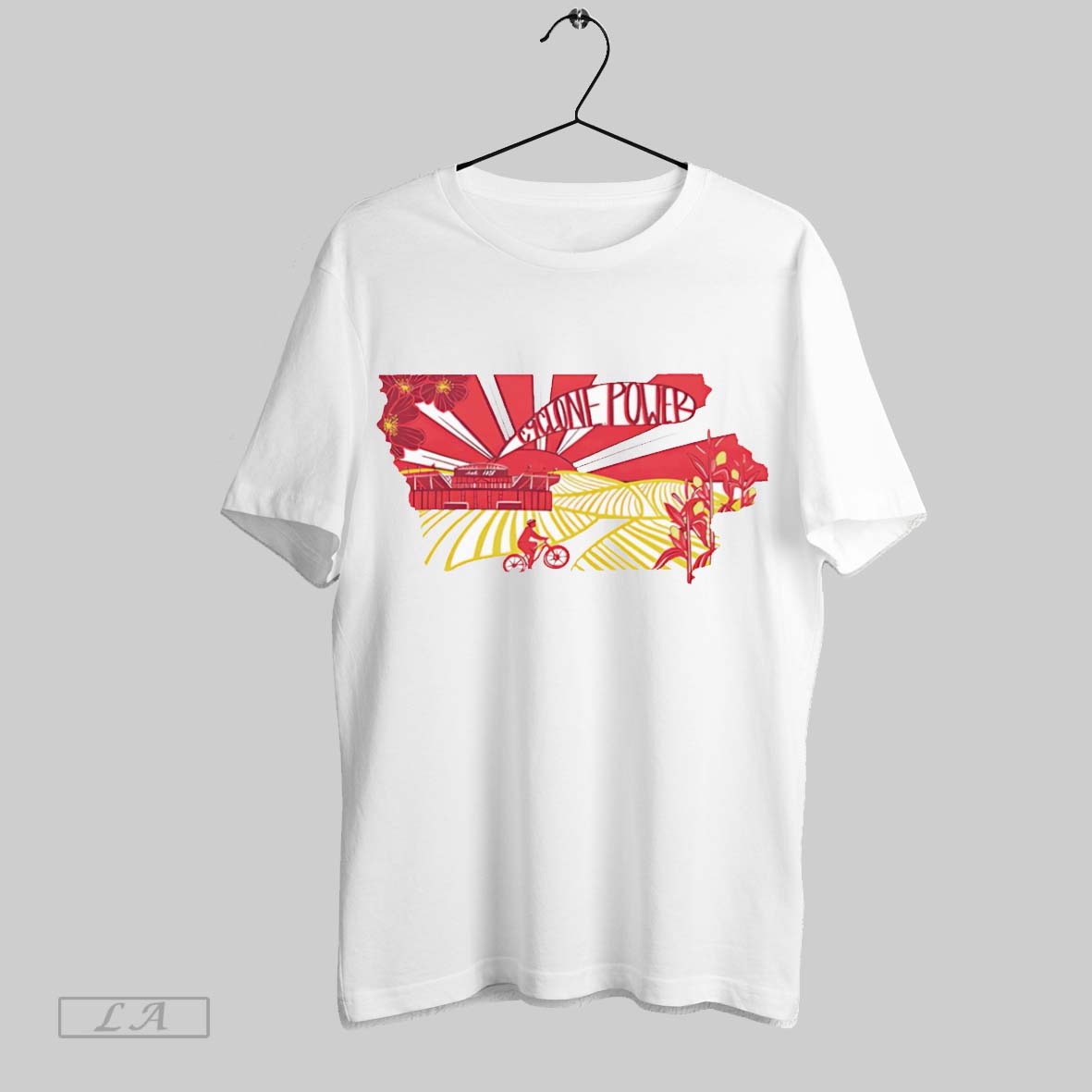 Original Iowa Outline Cyclone Power Unisex T-shirt, Sweatshirt, Hoodie, Long Sleeve Tee - T-Shirt, Sweatshirt, Hoodie