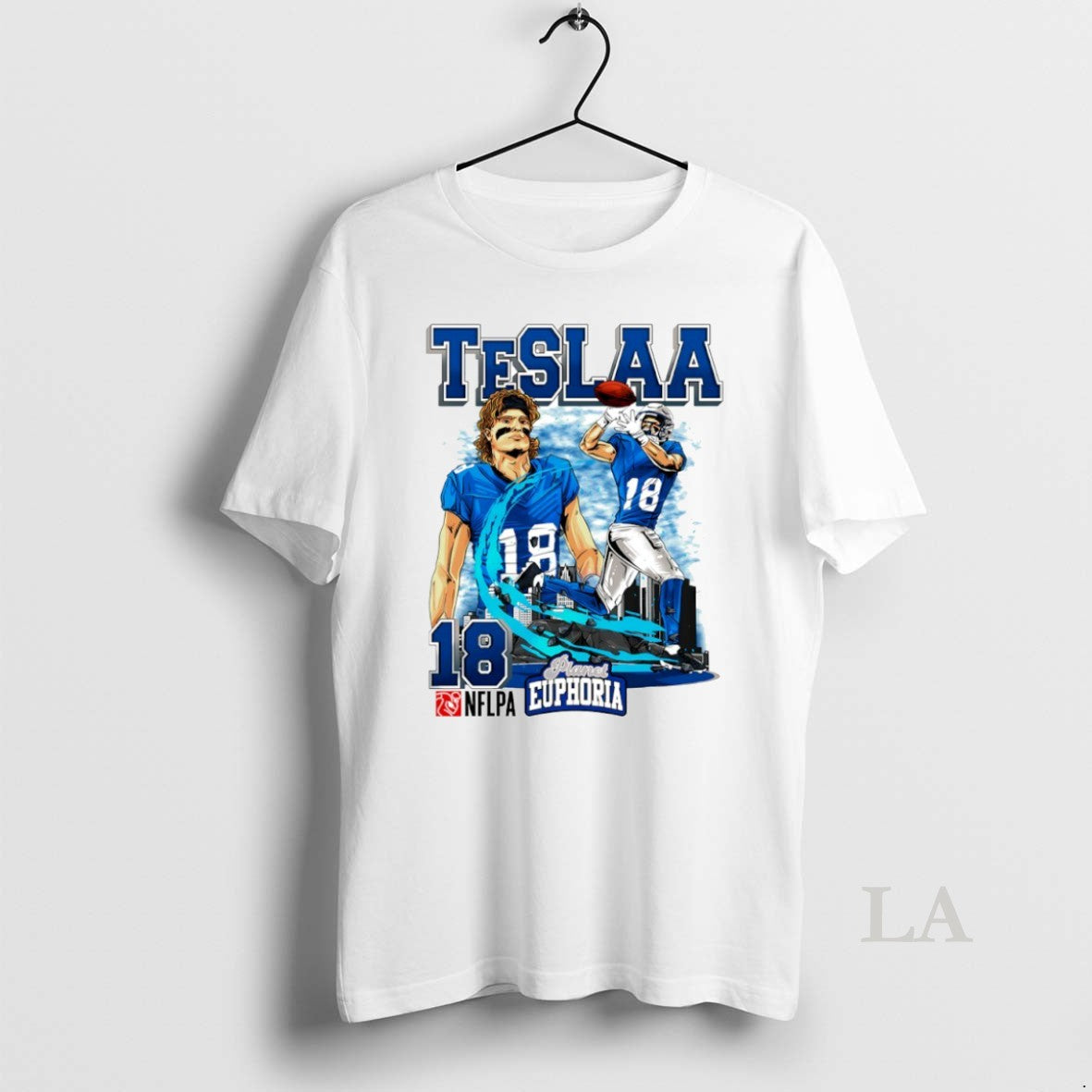 Original Isaac Teslaa 18 Detroit Lions Football Comic Circle - T-Shirt, Sweatshirt, Hoodie