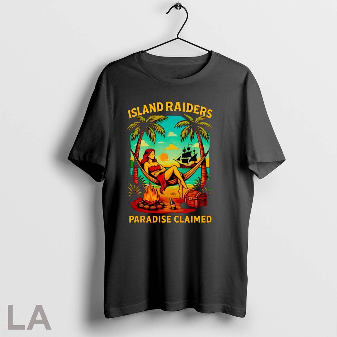 Original Island Raiders Paradise Claimed Poster Unisex T-shirt, Sweatshirt, Hoodie, Long Sleeve Tee - T-Shirt, Sweatshirt, Hoodie
