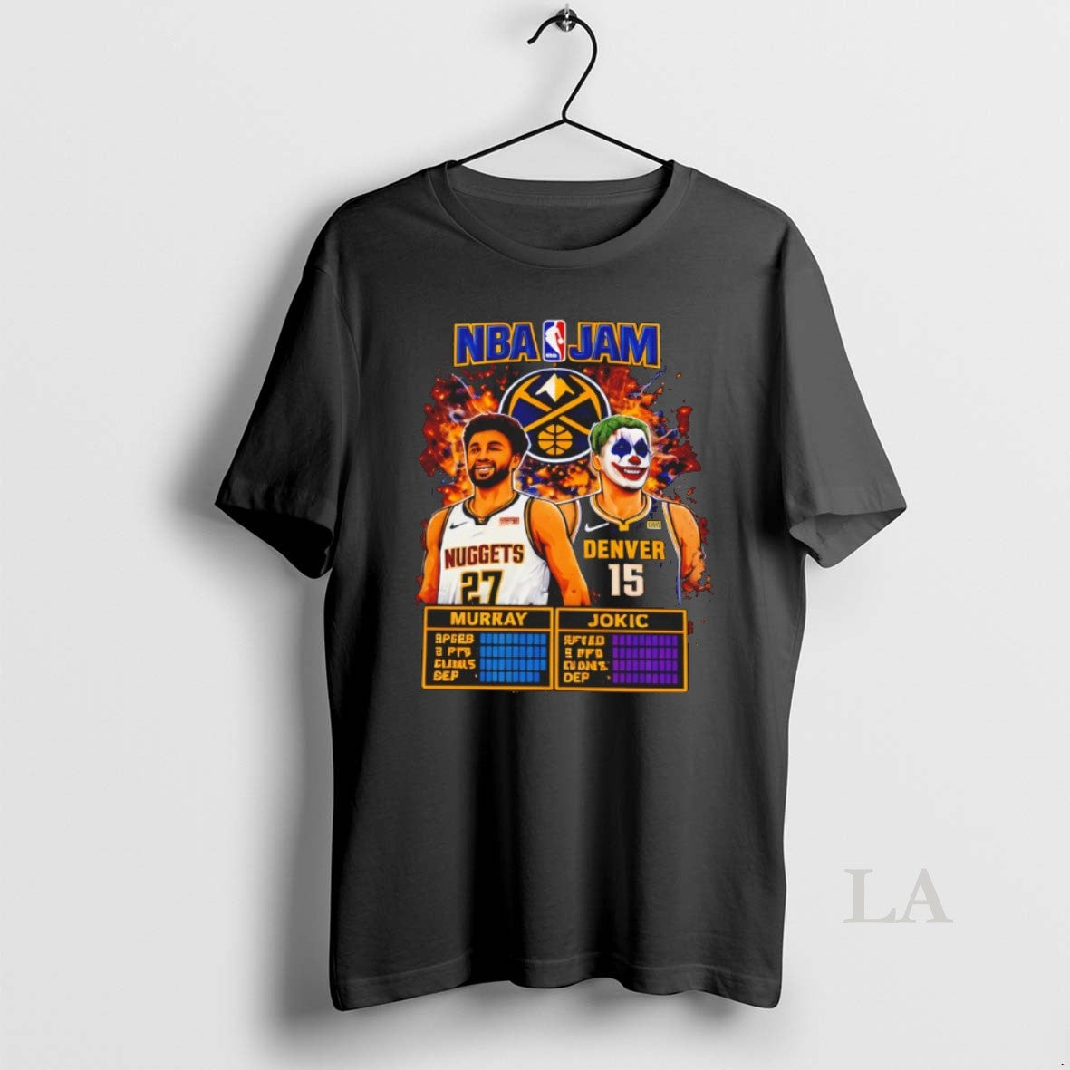 Original Jamal Murray And Nikola Jokic Denver Nuggets Nba Jam Basketball Unisex T-shirt, Sweatshirt, Hoodie, Long Sleeve Tee - T-Shirt, Sweatshirt, Hoodie