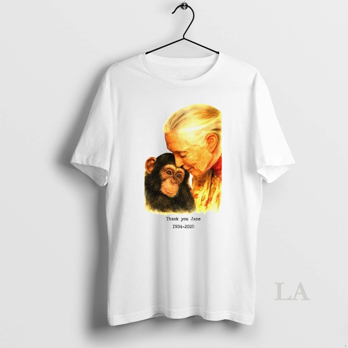 Original Jane Goodall Thank You Jane Rip 1934 2025 Unisex T-shirt, Sweatshirt, Hoodie, Long Sleeve Tee - T-Shirt, Sweatshirt, Hoodie