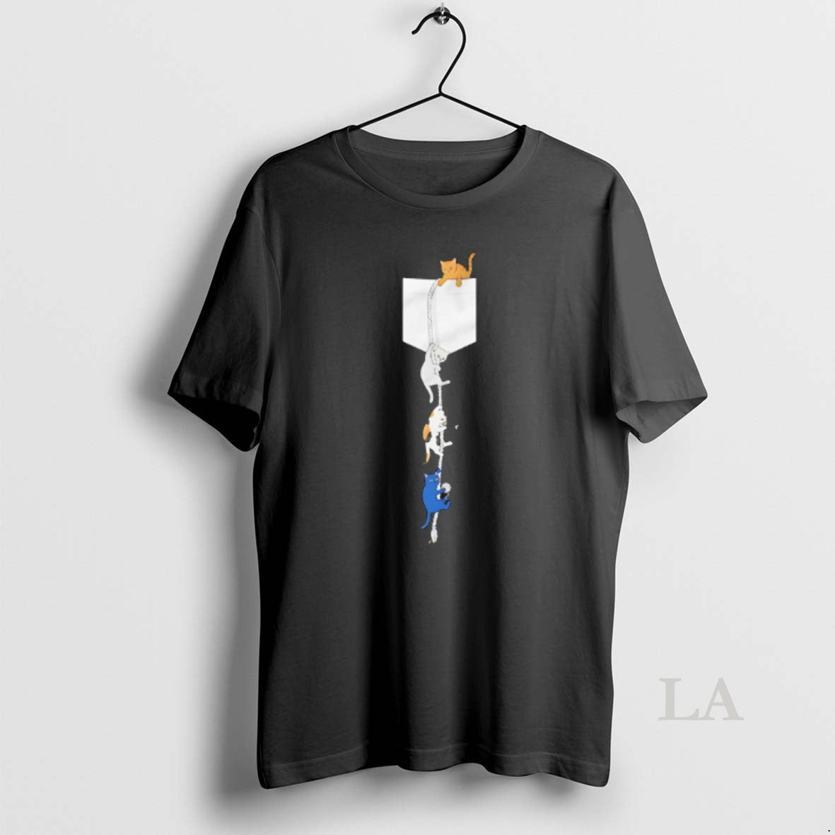 Original Kittens Climbing Rope From Pocket Unisex T-shirt, Sweatshirt, Hoodie, Long Sleeve Tee - T-Shirt, Sweatshirt, Hoodie