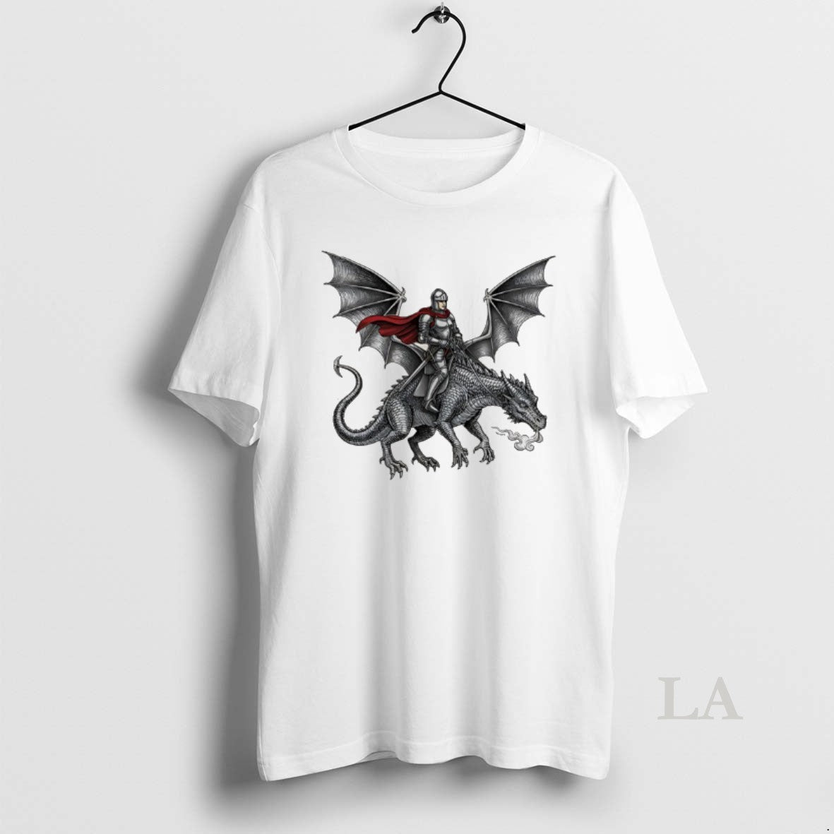 Original Knight Riding Dragon Art - T-Shirt, Sweatshirt, Hoodie