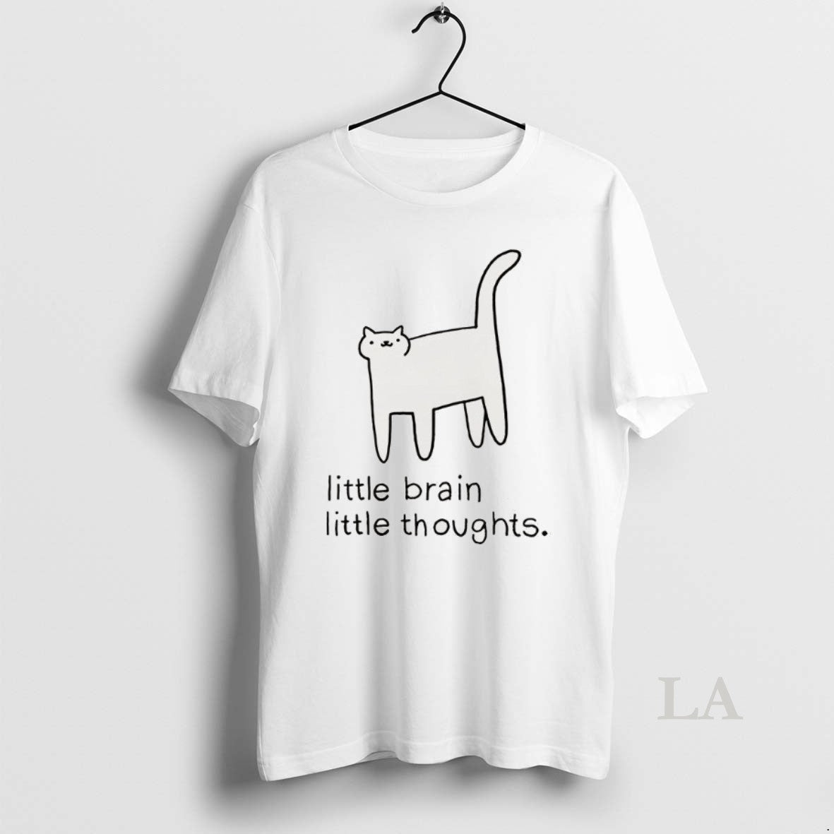 Original Little Brain Little Thoughts Cat Sketch - T-Shirt, Sweatshirt, Hoodie