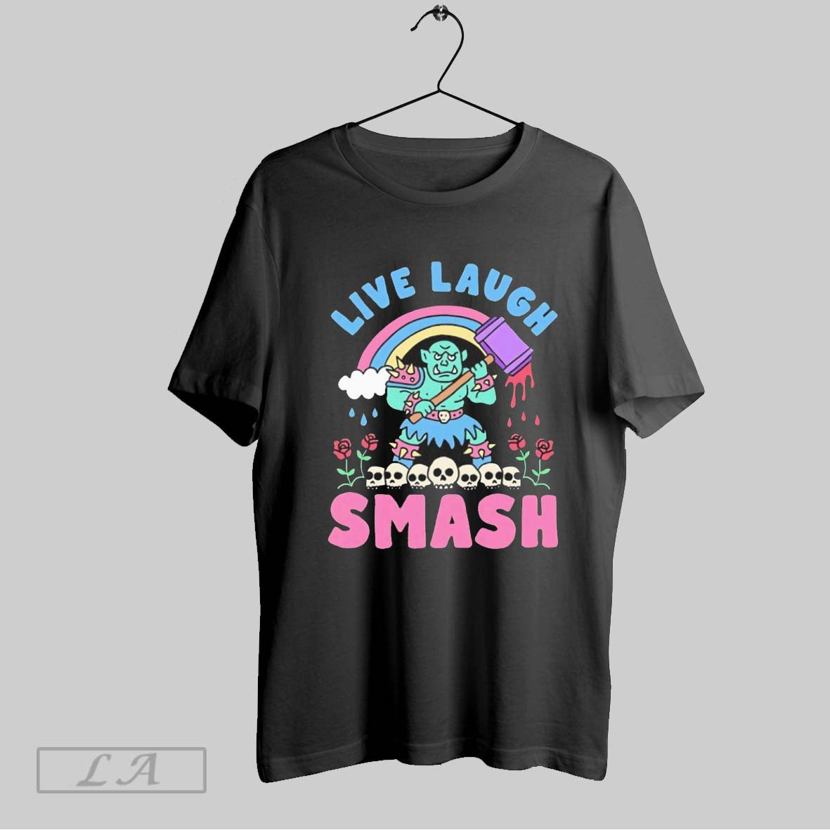 Original Live Laugh Smash Skull Unisex T-shirt, Sweatshirt, Hoodie, Long Sleeve Tee - T-Shirt, Sweatshirt, Hoodie