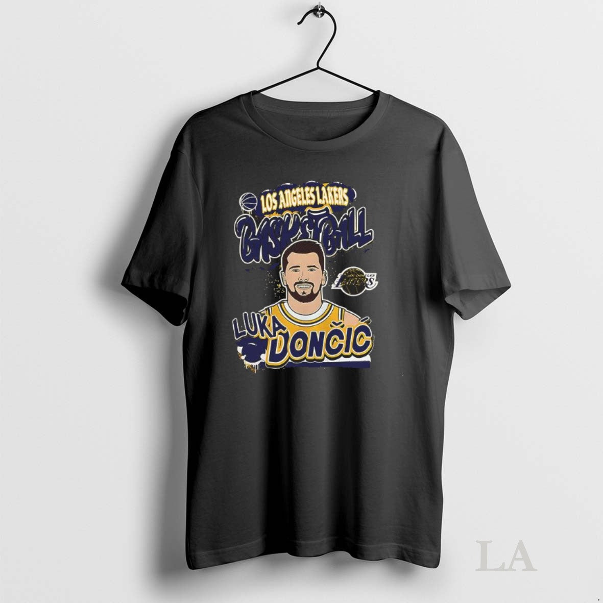 Original Los Angeles Lakers Luka Doncic 77 Yellow Baller Art Unisex T-shirt, Sweatshirt, Hoodie, Long Sleeve Tee - T-Shirt, Sweatshirt, Hoodie