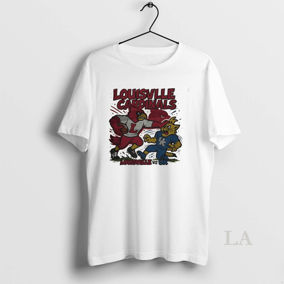 Original Louisville Cardinals Overwhelms Kentucky Wildcats Ncaa Football Artwork Mascot Fight Retro - T-Shirt, Sweatshirt, Hoodie