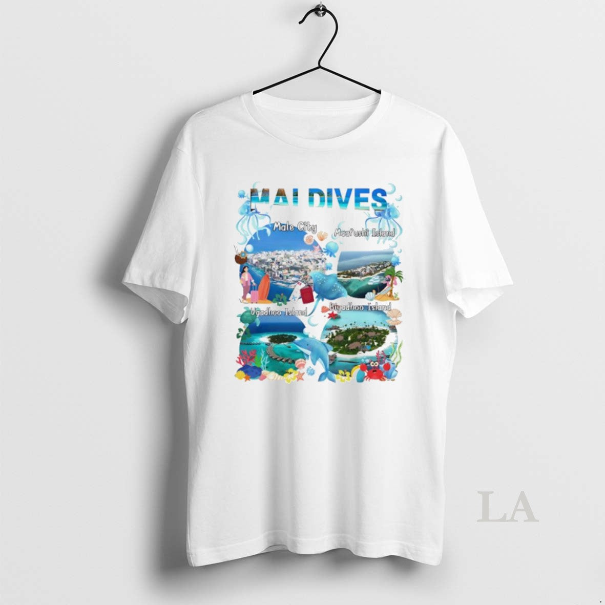 Original Maldives Collage Beach Scenes Male City Maafushi Vaadhoo Biyadhoo Island - T-Shirt, Sweatshirt, Hoodie