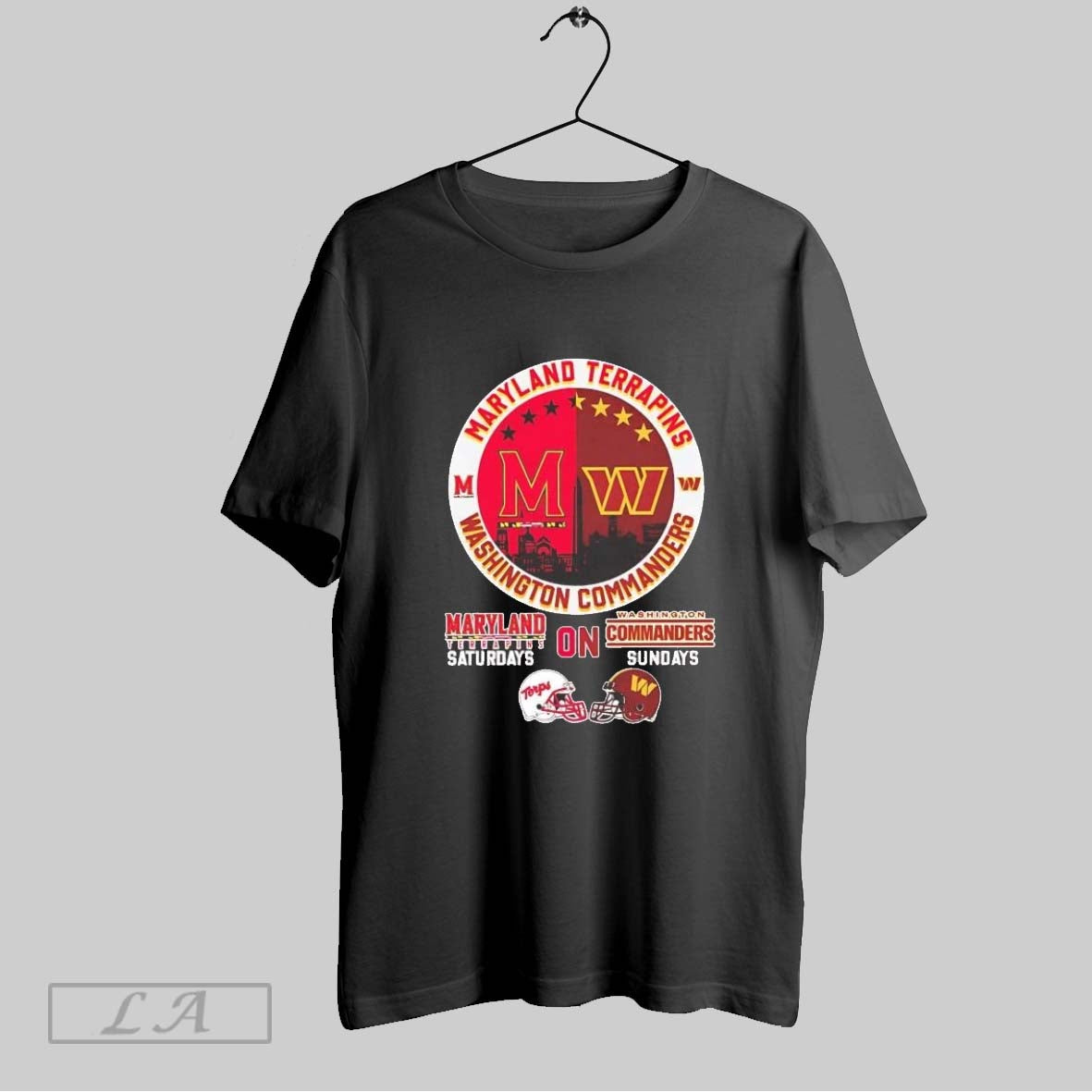 Original Maryland Terrapins On Saturdays Washington Commanders On Sundays Ladies Unisex T-shirt, Sweatshirt, Hoodie, Long Sleeve Tee - T-Shirt, Sweatshirt, Hoodie