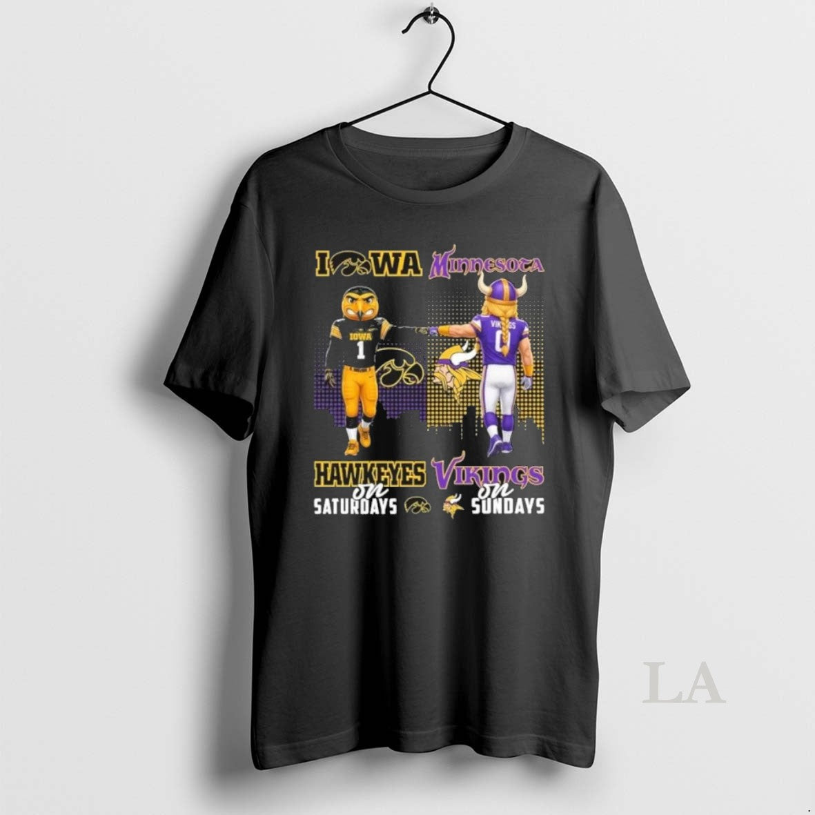 Original Mascots Iowa Hawkeyes On Saturdays And Minnesota Vikings On Sundays Unisex T-shirt, Sweatshirt, Hoodie, Long Sleeve Tee - T-Shirt, Sweatshirt, Hoodie