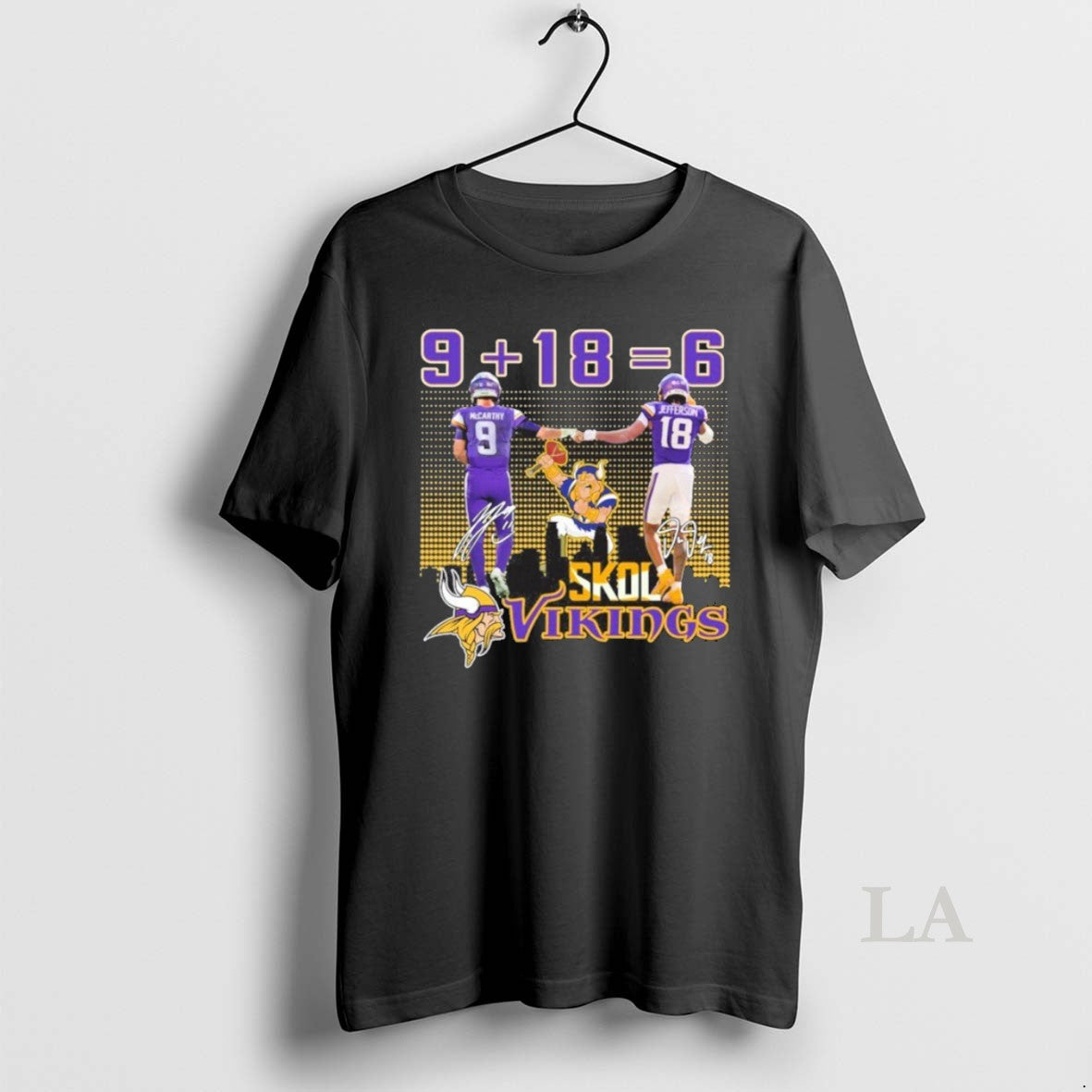 Original Mccarthy X Jefferson 9186 Skol Vikings Football Unisex T-shirt, Sweatshirt, Hoodie, Long Sleeve Tee - T-Shirt, Sweatshirt, Hoodie