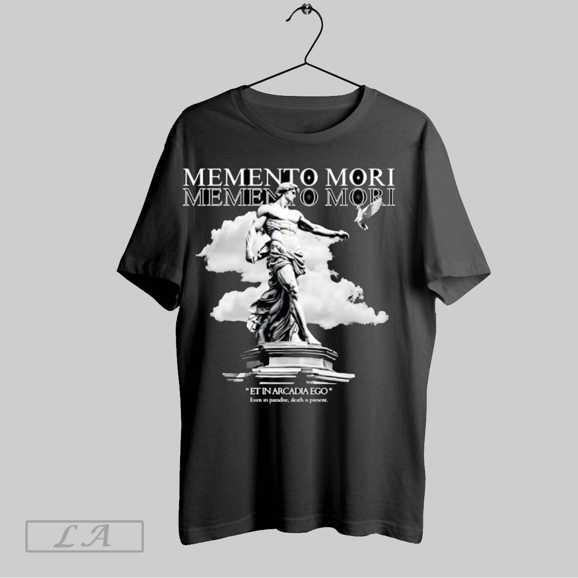 Original Memento Mori Et In Arcadia Ego Even In Paradise Death Is Present Statue Unisex T-shirt, Sweatshirt, Hoodie, Long Sleeve Tee - T-Shirt, Sweatshirt, Hoodie