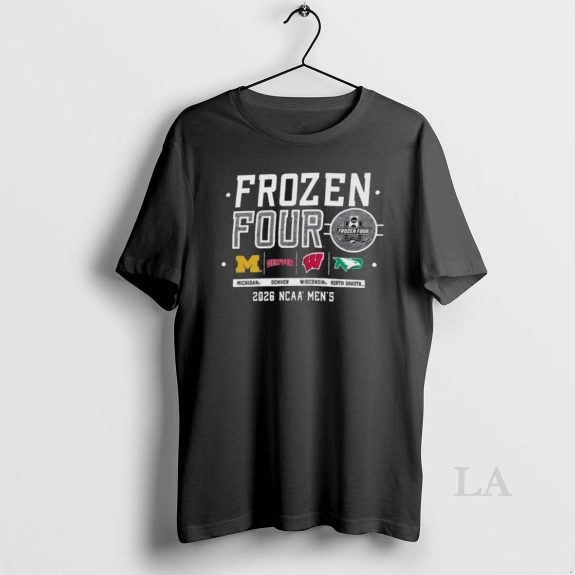 Original Mens Frozen Four 2026 4 Teams Michigan Denver Wisconsin North Dakota Unisex T-shirt, Sweatshirt, Hoodie, Long Sleeve Tee - T-Shirt, Sweatshirt, Hoodie