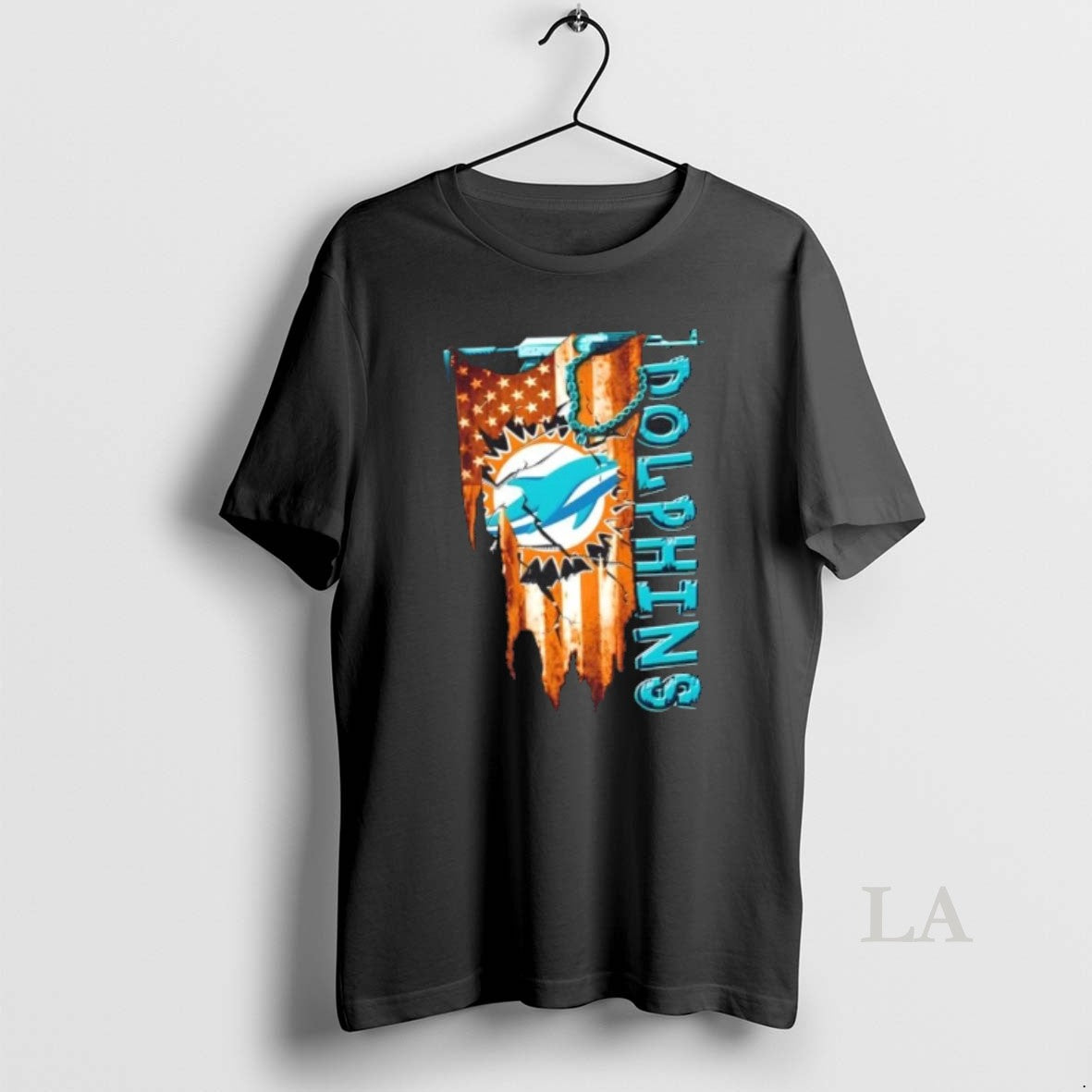 Original Miami Dolphins Football Battle Shattered Usa Flag Rip Design - T-Shirt, Sweatshirt, Hoodie