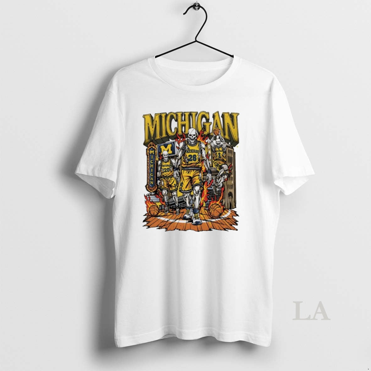 Original Michigan Wolverines Basketball Skelly Graphic Unisex T-shirt, Sweatshirt, Hoodie, Long Sleeve Tee - T-Shirt, Sweatshirt, Hoodie
