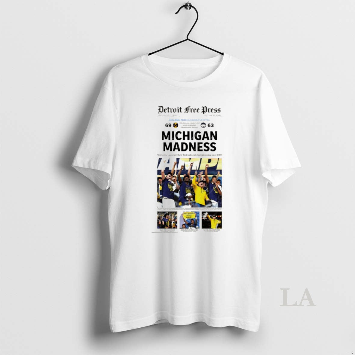 Original Michigan Wolverines Ncaa Championship March Madness Celebration Newspaper 2026 Unisex T-shirt, Sweatshirt, Hoodie, Long Sleeve Tee - T-Shirt, Sweatshirt, Hoodie
