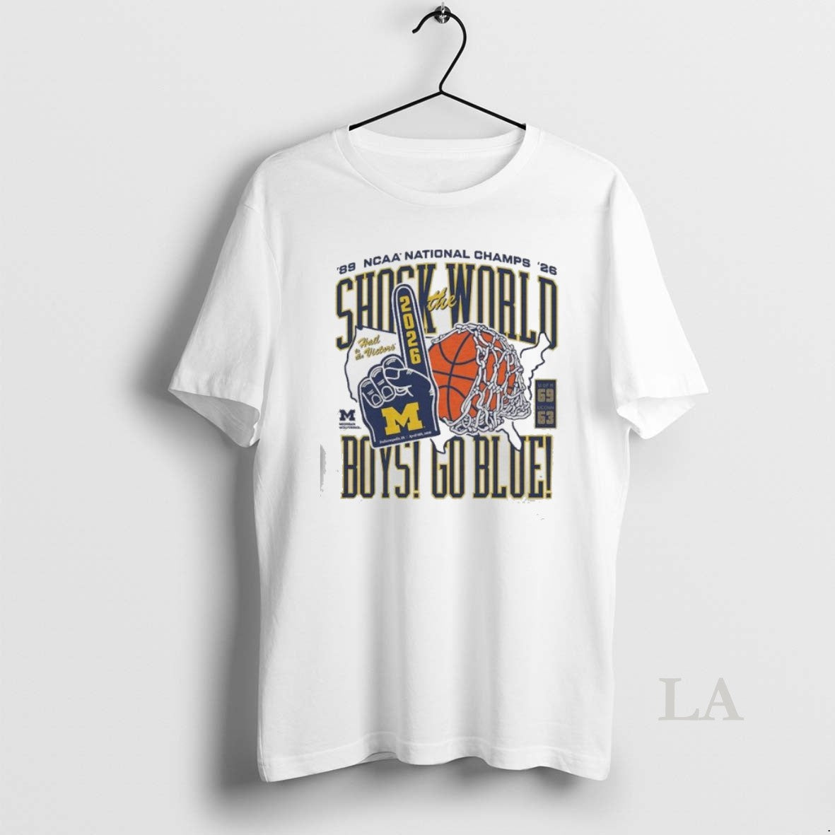 Original Michigan Wolverines Two Time Ncaa Mens Basketball National Champions Shock The World - T-Shirt, Sweatshirt, Hoodie