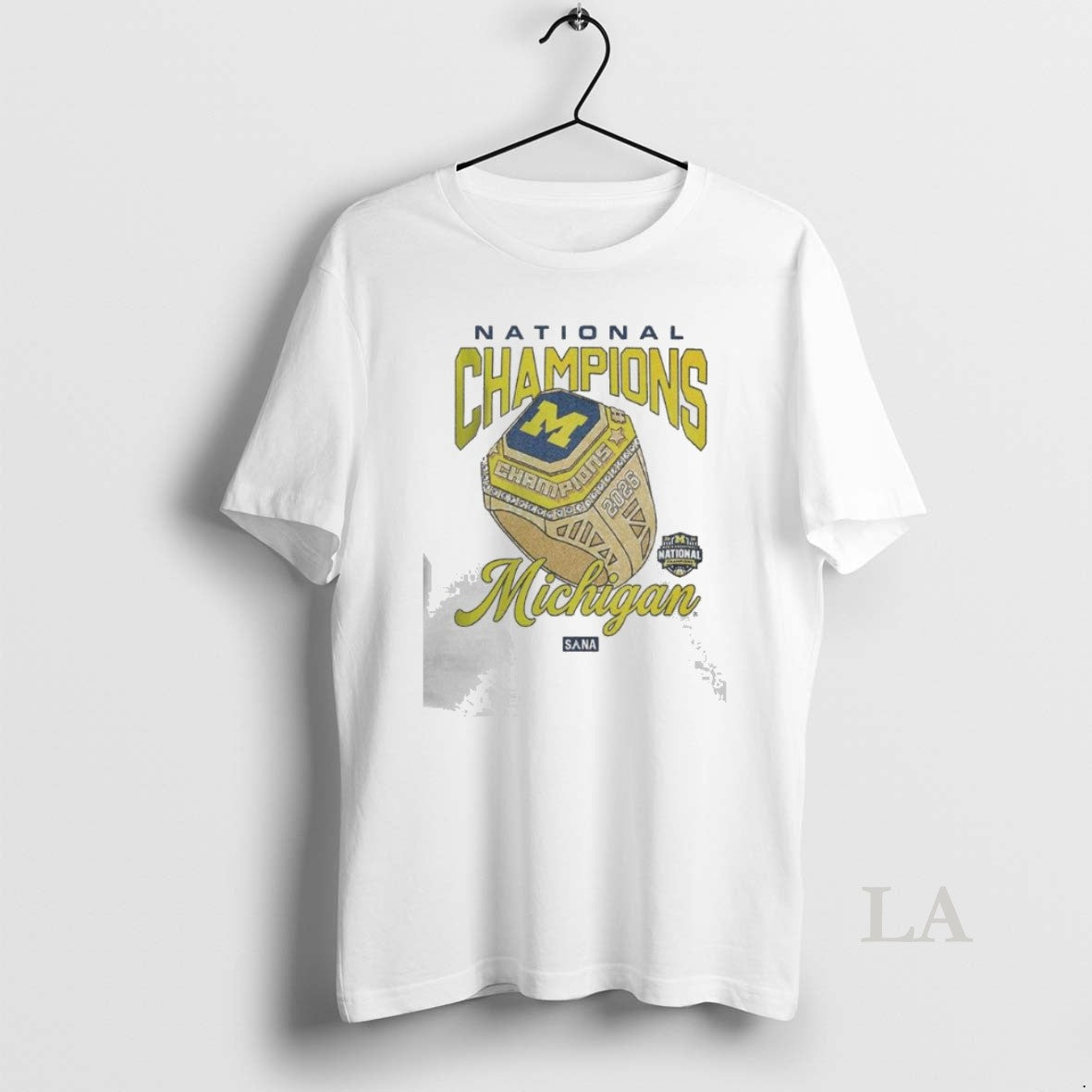 Original Michigan Wolverines X Sana 2026 Ncaa Mens Basketball National Champions Ring Unisex T-shirt, Sweatshirt, Hoodie, Long Sleeve Tee - T-Shirt, Sweatshirt, Hoodie