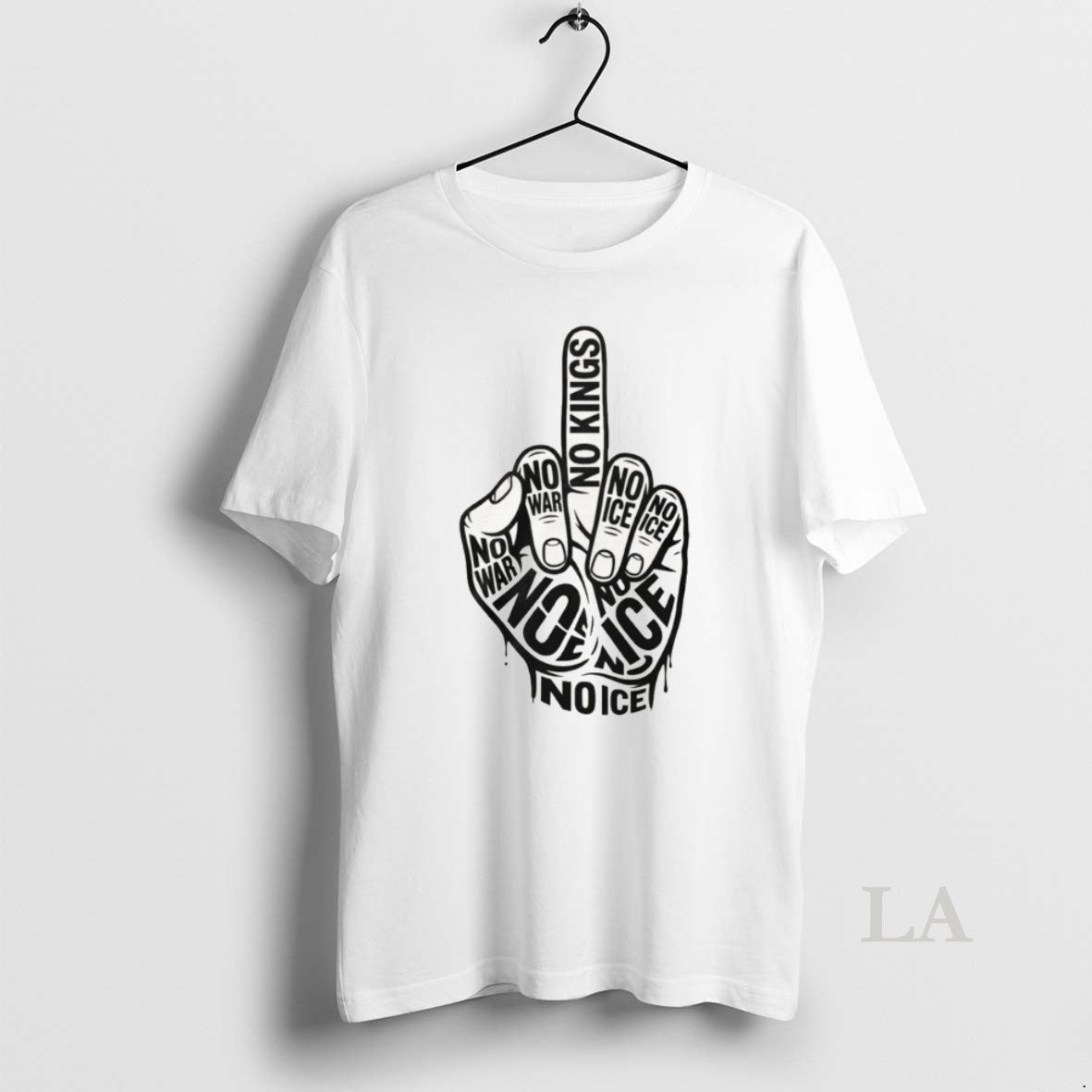Original Middle Finger No Kings Patriotic Anti War Unisex T-shirt, Sweatshirt, Hoodie, Long Sleeve Tee - T-Shirt, Sweatshirt, Hoodie