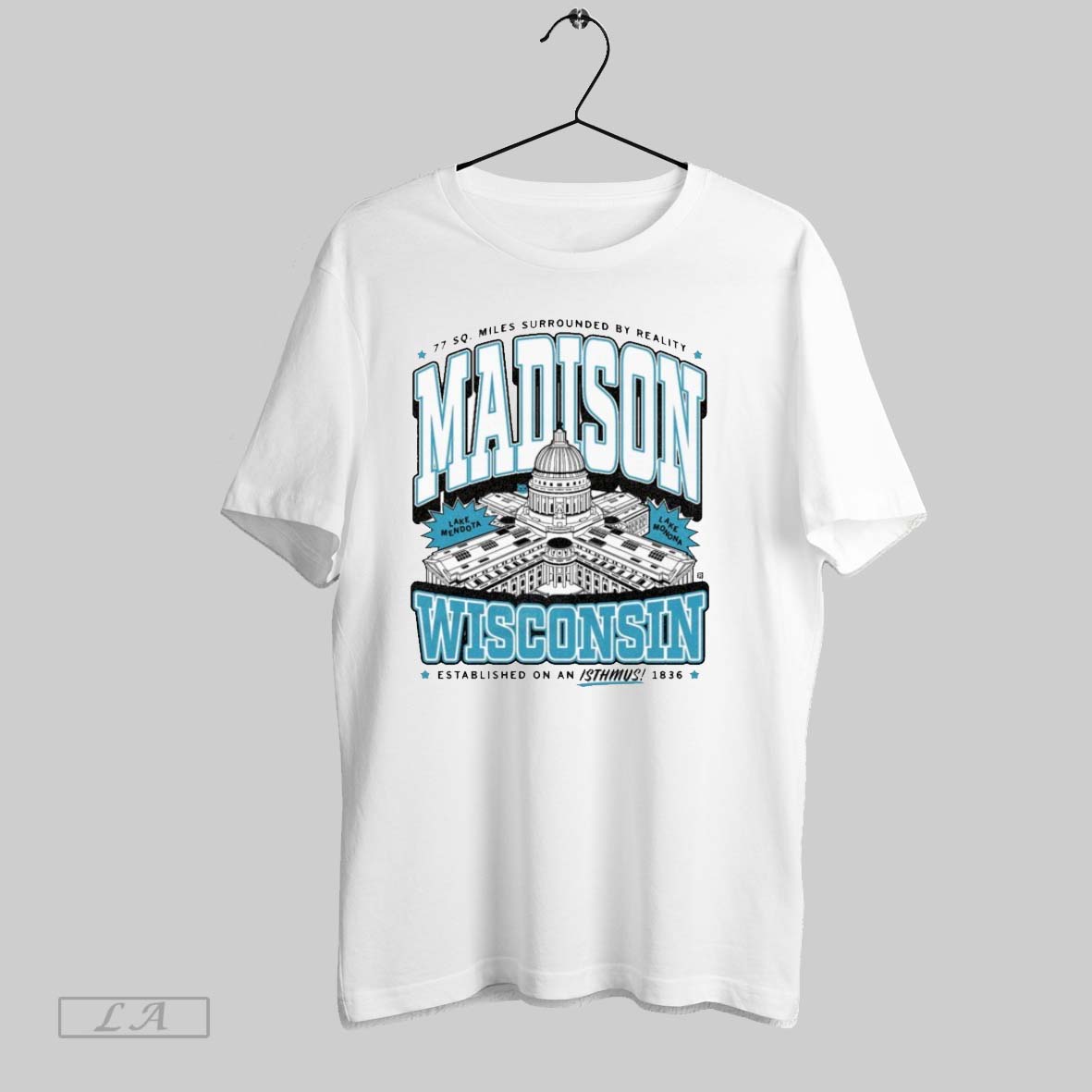 Original Miles Surrounded By Reality Madison Wisconsin On An Isthmus 1836 Lake Mendota Unisex T-shirt, Sweatshirt, Hoodie, Long Sleeve Tee - T-Shirt, Sweatshirt, Hoodie