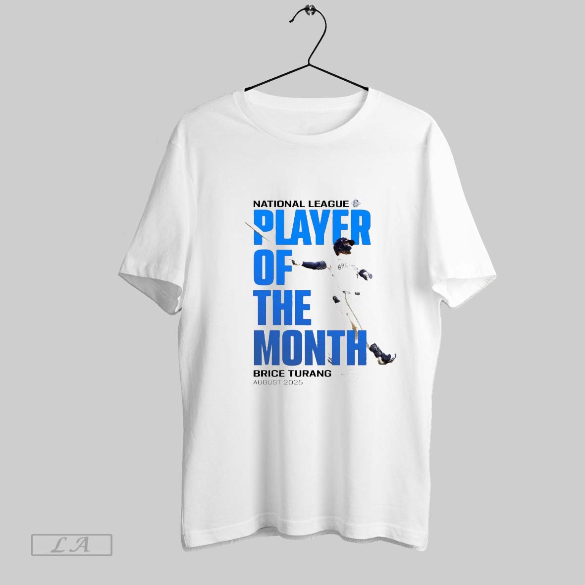 Original Milwaukee Brewers Brice Turang National League Player Of The Month August 2025 Signature - T-Shirt, Sweatshirt, Hoodie