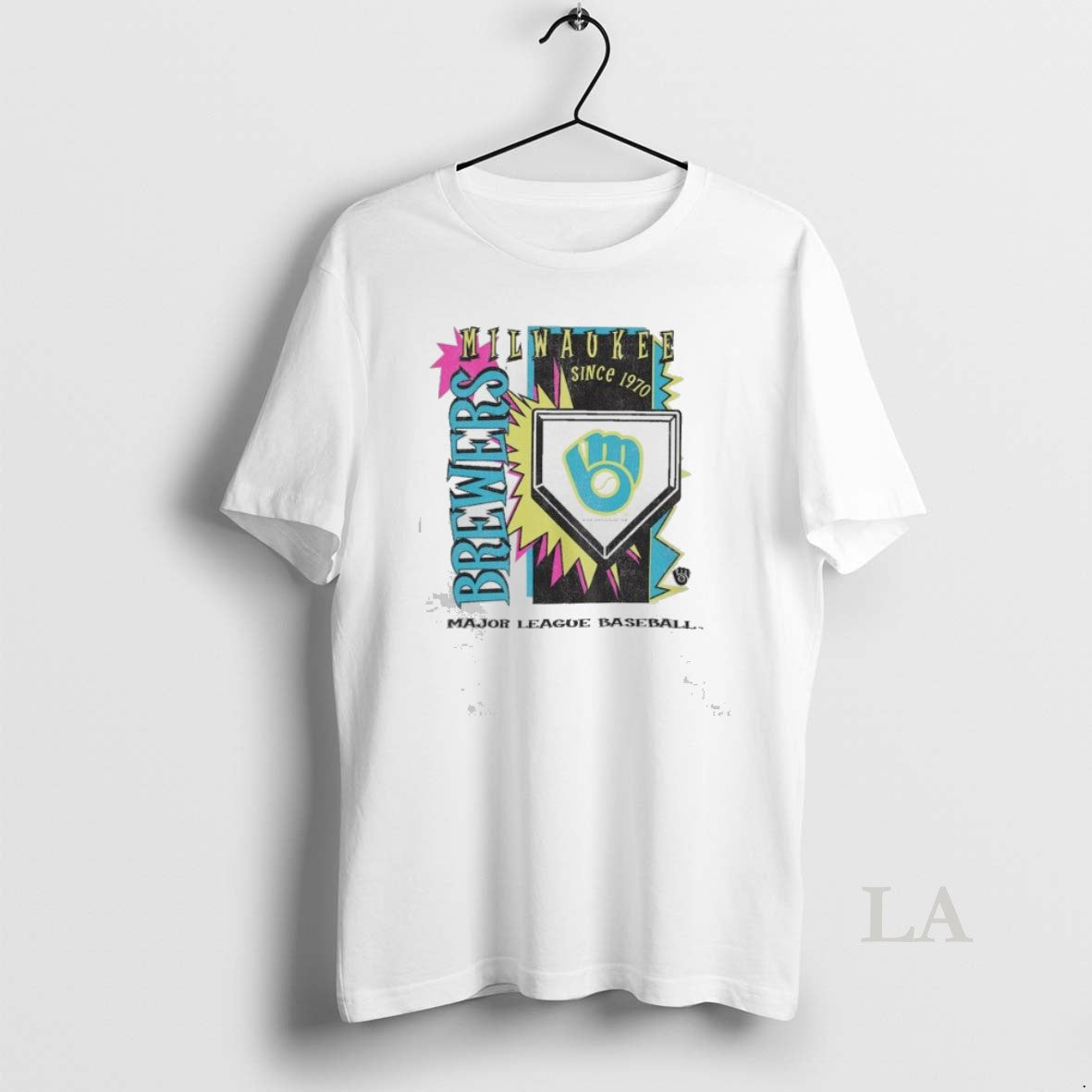 Original Milwaukee Brewers Major League Baseball Mitchell Ness Cooperstown Neon Field Shock - T-Shirt, Sweatshirt, Hoodie