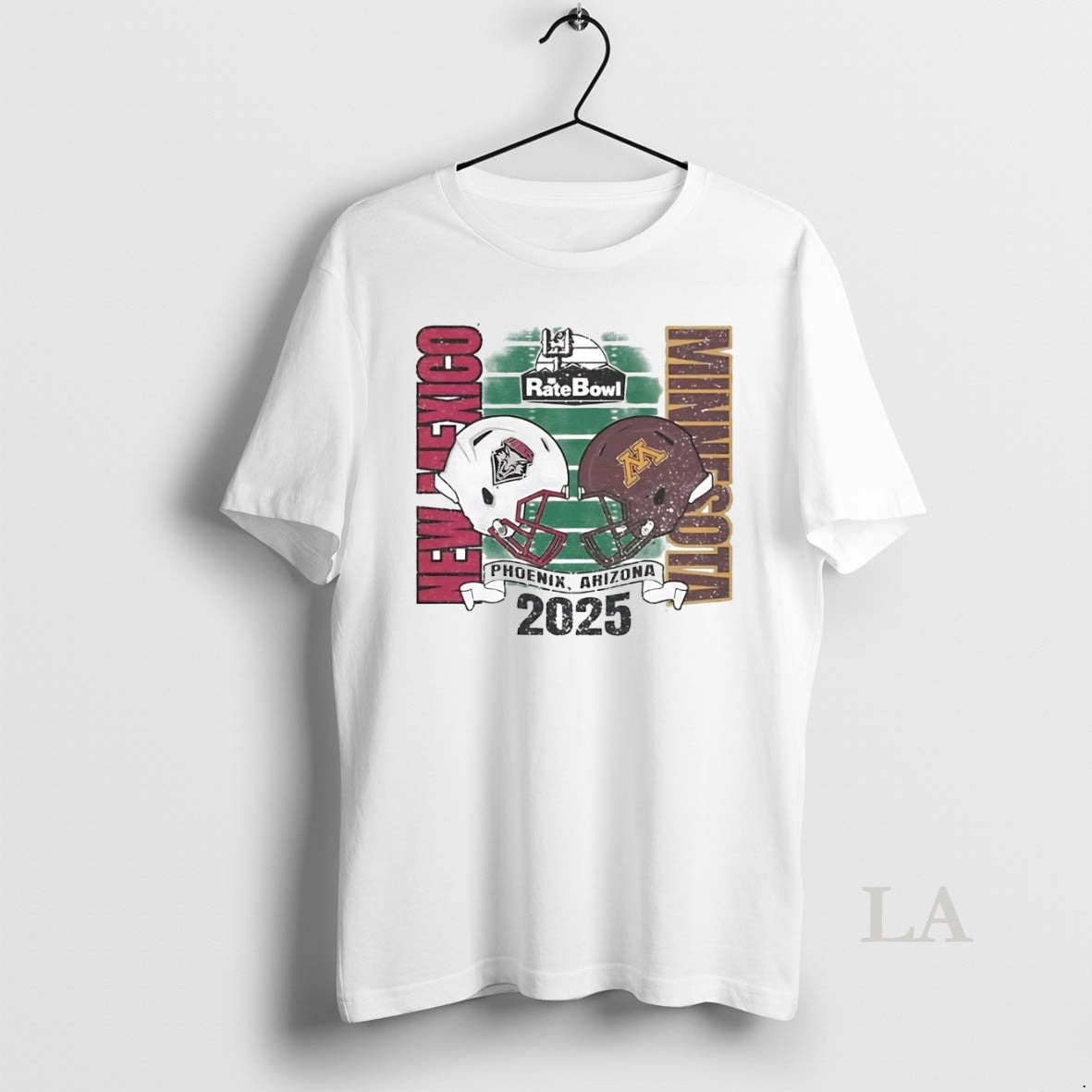Original Minnesota Golden Gophers Vs New Mexico Lobos 2025 Rate Bowl Head To Head Helmet - T-Shirt, Sweatshirt, Hoodie