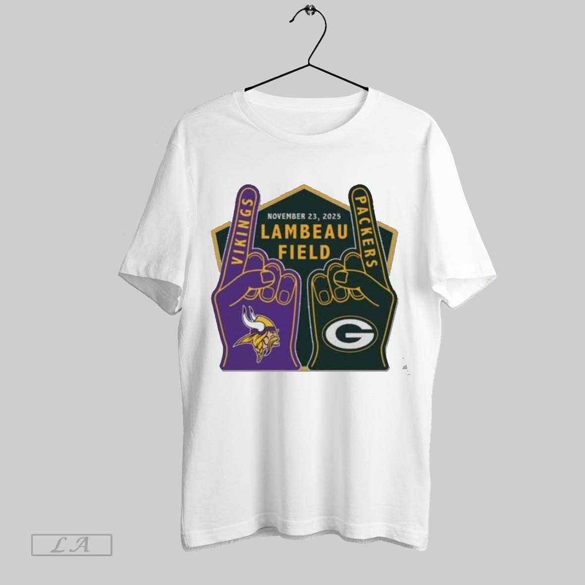 Original Minnesota Vikings Vs Green Bay Packers Lambeau Field 2025 Unisex T-shirt, Sweatshirt, Hoodie, Long Sleeve Tee - T-Shirt, Sweatshirt, Hoodie