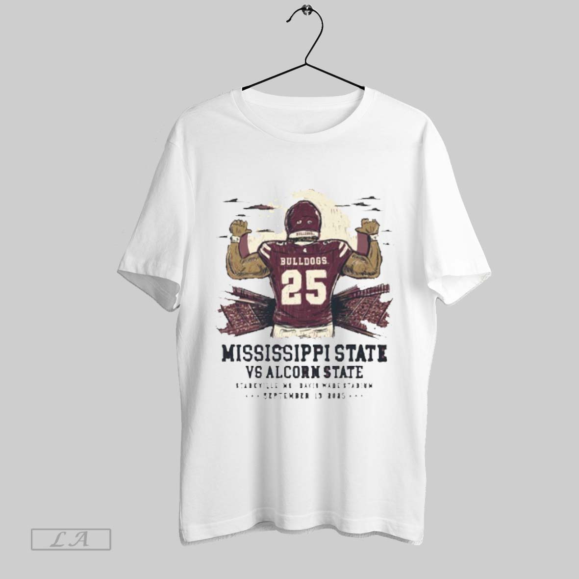 Original Mississippi State Bulldogs Vs Alcorn State Braves Game Day 2025 Unisex T-shirt, Sweatshirt, Hoodie, Long Sleeve Tee - T-Shirt, Sweatshirt, Hoodie