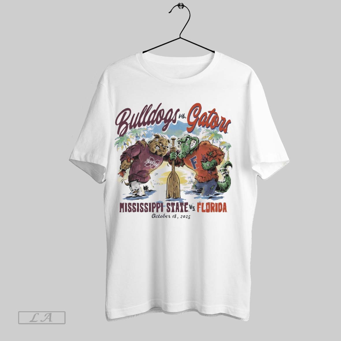 Original Mississippi State Bulldogs Vs Florida Gators Game Day October 18 2025 Painting Unisex T-shirt, Sweatshirt, Hoodie, Long Sleeve Tee - T-Shirt, Sweatshirt, Hoodie