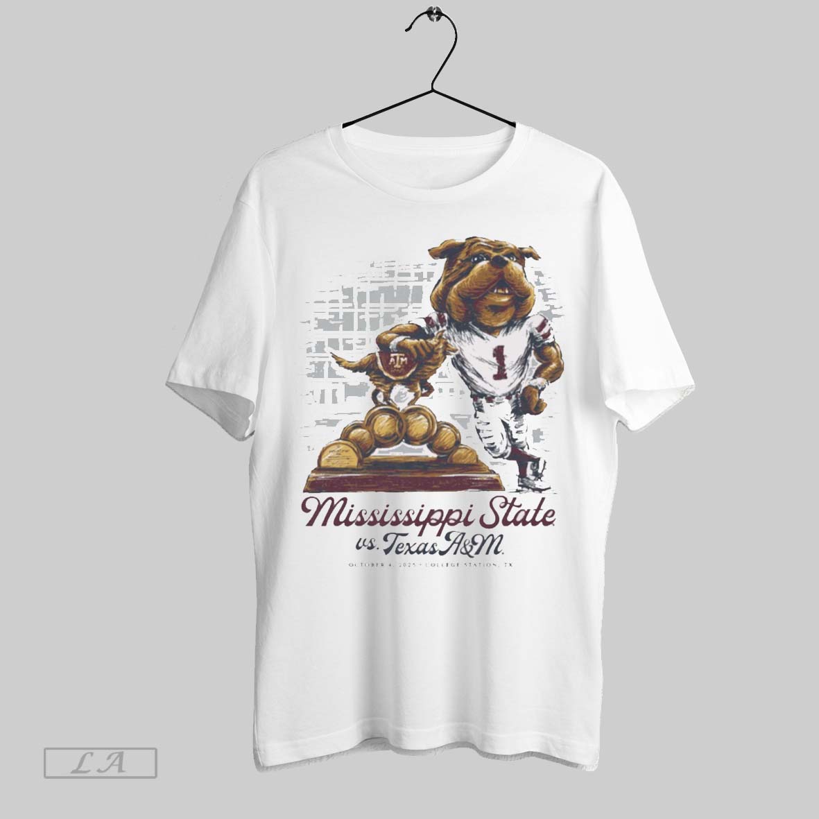Original Mississippi State Bulldogs Vs Texas Am Aggies Game Day October 4 2025 College Station - T-Shirt, Sweatshirt, Hoodie
