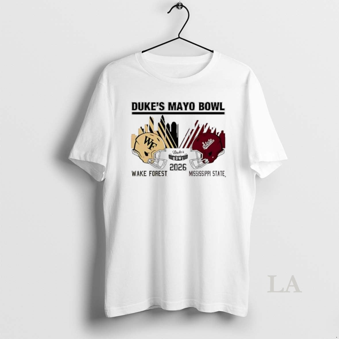 Original Mississippi State Vs Wake Forest 2026 Dukes Mayo Bowl Match Up Skyline - T-Shirt, Sweatshirt, Hoodie