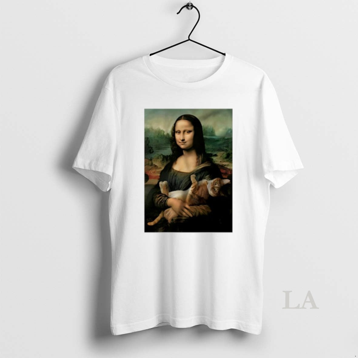 Original Mona Lisa And Cat Photo Unisex T-shirt, Sweatshirt, Hoodie, Long Sleeve Tee - T-Shirt, Sweatshirt, Hoodie