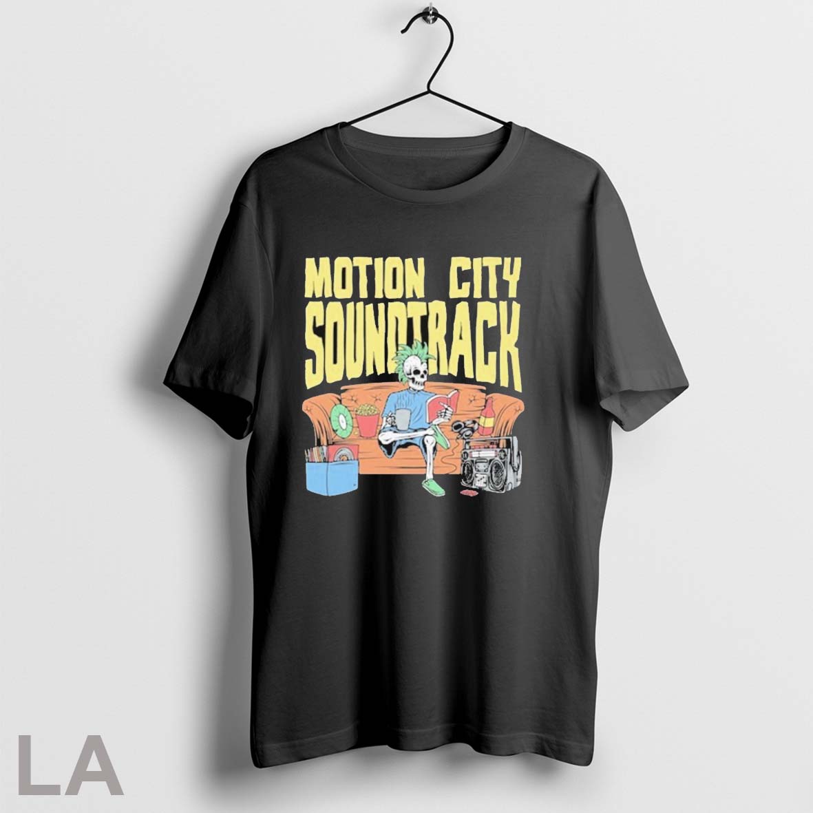 Original Motion City Soundtrack Living Skeleton Sofa Unisex T-shirt, Sweatshirt, Hoodie, Long Sleeve Tee - T-Shirt, Sweatshirt, Hoodie