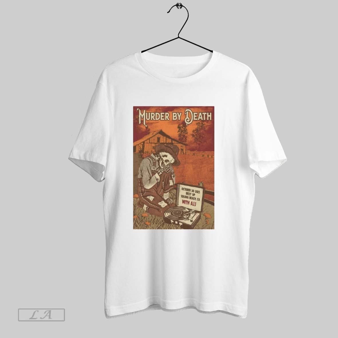 Original Murder By Death Solana Beach Ca Tour 2025 Skeleton Unisex T-shirt, Sweatshirt, Hoodie, Long Sleeve Tee - T-Shirt, Sweatshirt, Hoodie