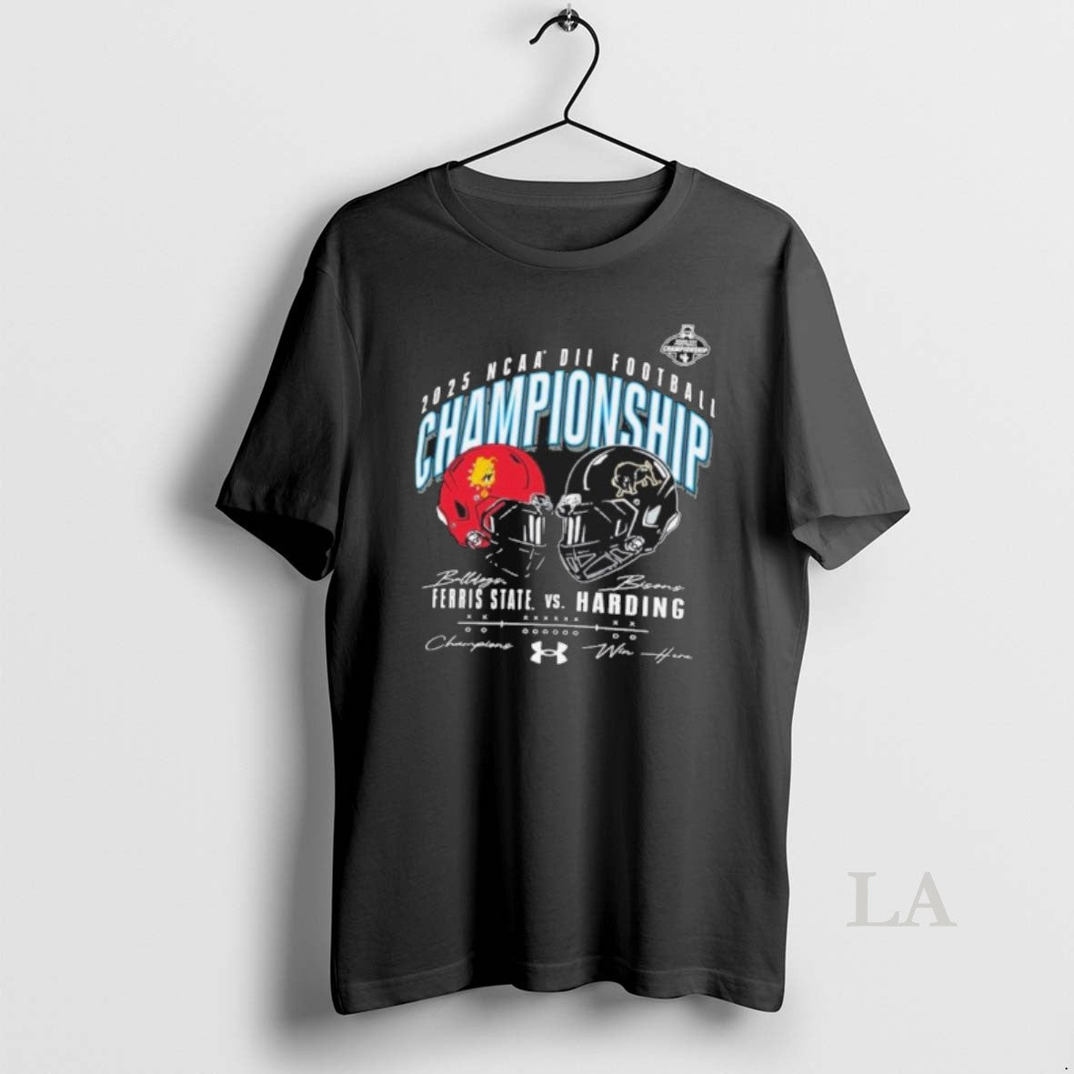 Original Ncaa Dii Championship 2025 Ferris State Vs Harding Champions Win Here - T-Shirt, Sweatshirt, Hoodie