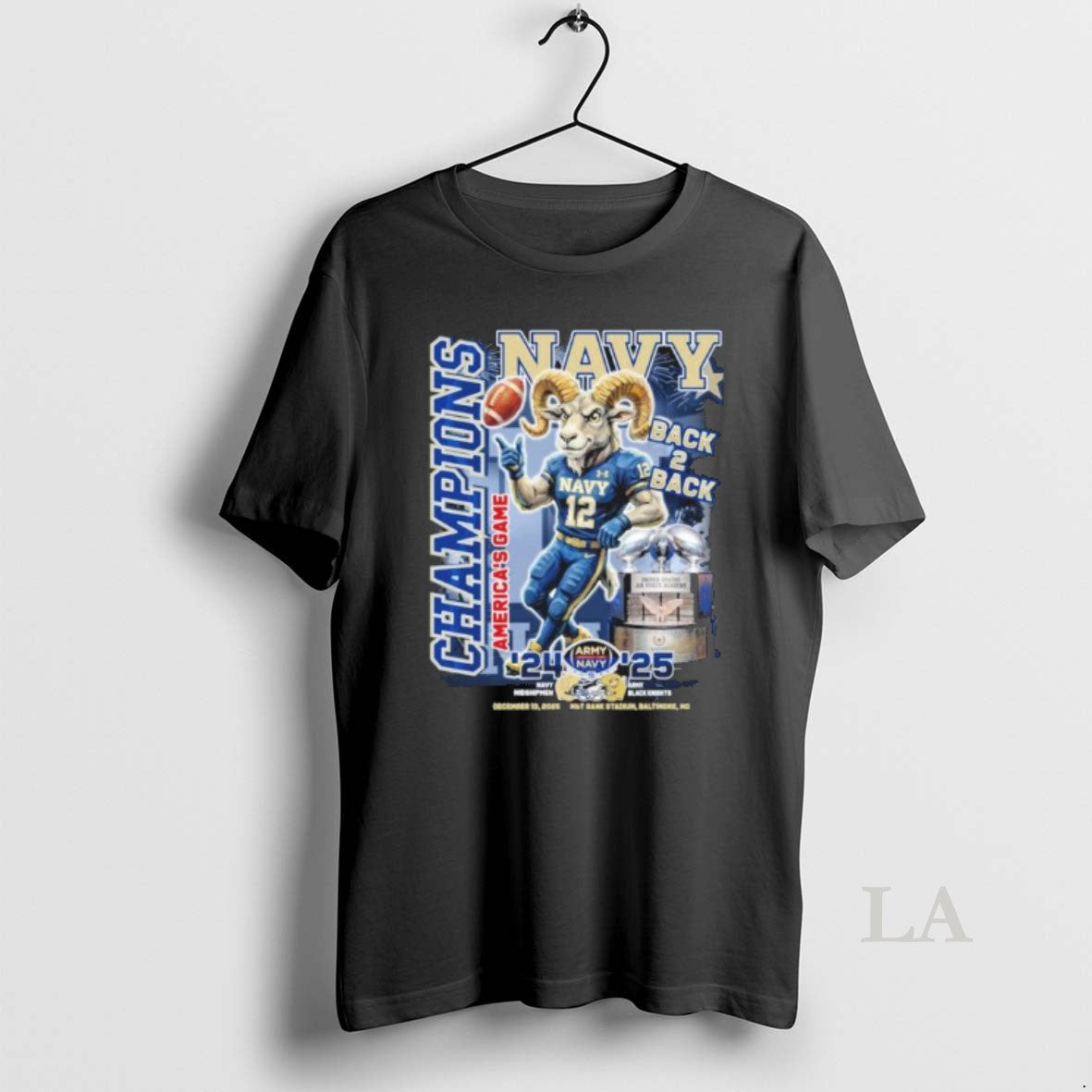 Original Navy Midshipmen Mascot Back 2 Back Americas Game Champions - T-Shirt, Sweatshirt, Hoodie