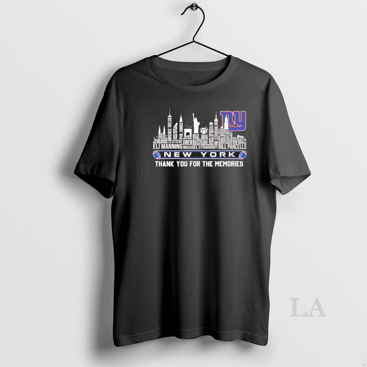 Original New York Giants Players Names City Skyline Thank You For The Memories Unisex T-shirt, Sweatshirt, Hoodie, Long Sleeve Tee - T-Shirt, Sweatshirt, Hoodie