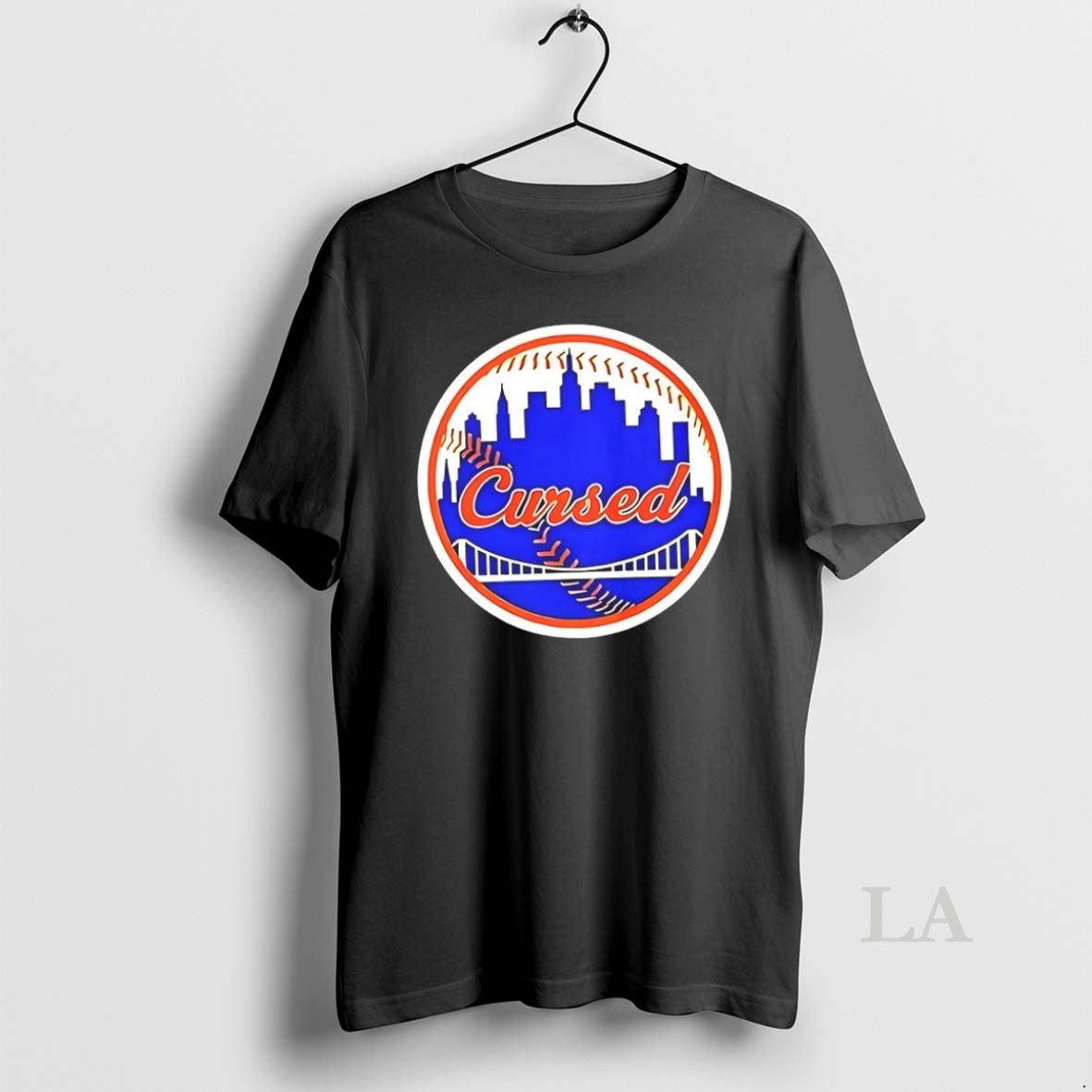 Original New York Mets Cursed Skyline Logo Unisex T-shirt, Sweatshirt, Hoodie, Long Sleeve Tee - T-Shirt, Sweatshirt, Hoodie