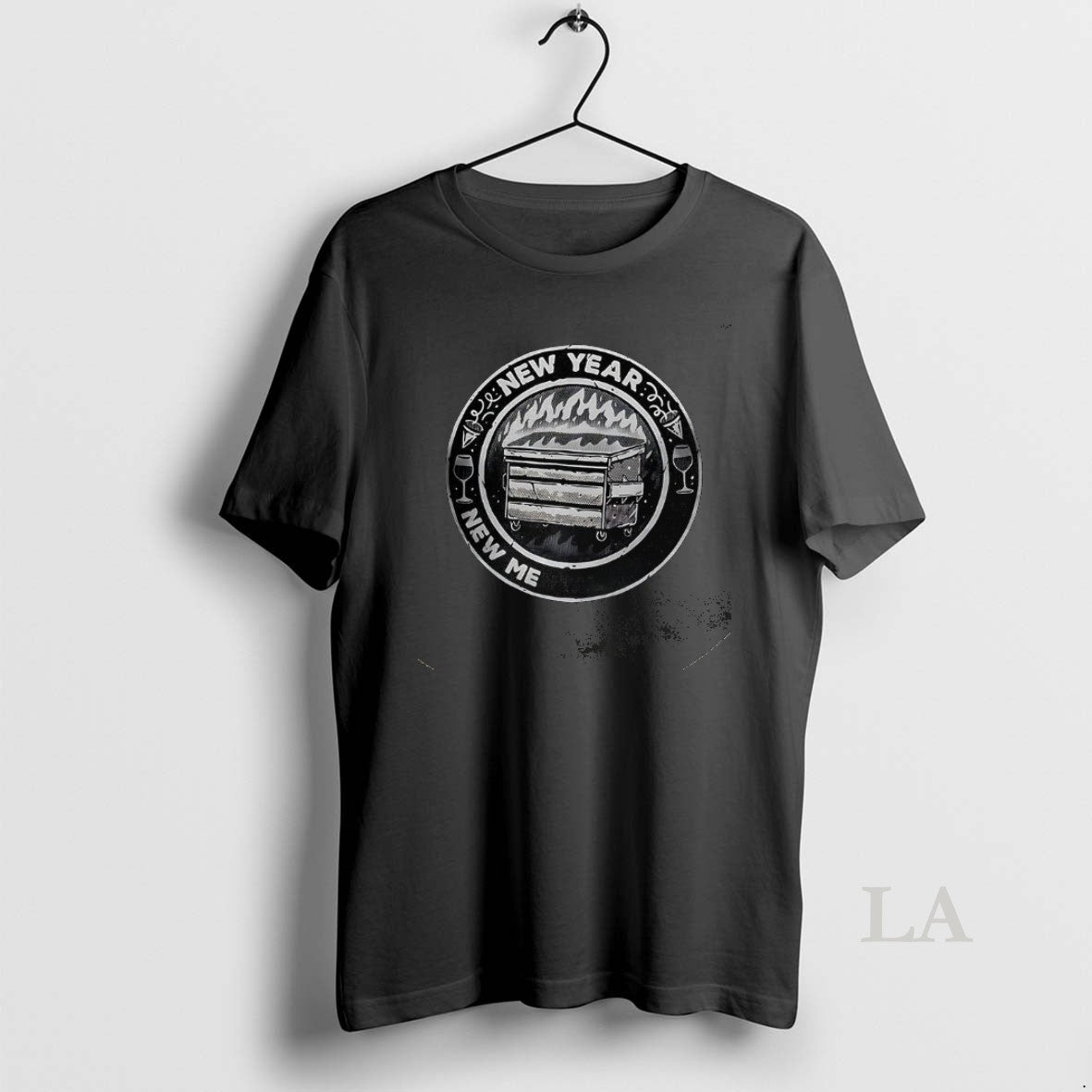 Original New Year New Mental Battles Burning Trash Can Logo - T-Shirt, Sweatshirt, Hoodie