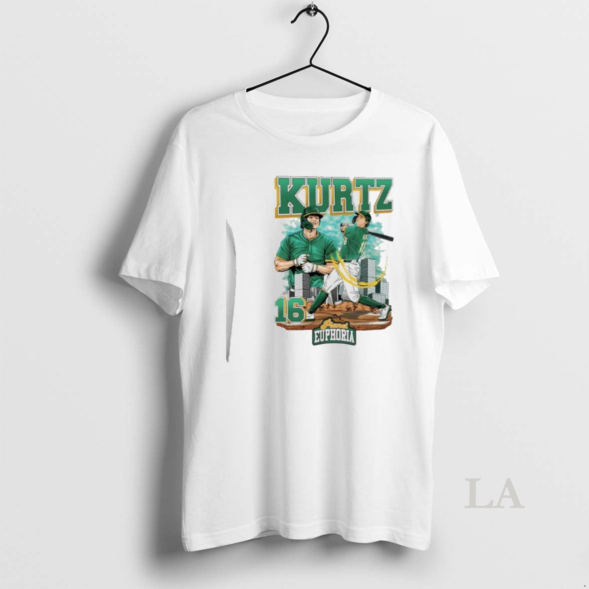 Original Nick Kurtz 16 Athletics Baseball Collage Swing City Skyline Unisex T-shirt, Sweatshirt, Hoodie, Long Sleeve Tee - T-Shirt, Sweatshirt, Hoodie