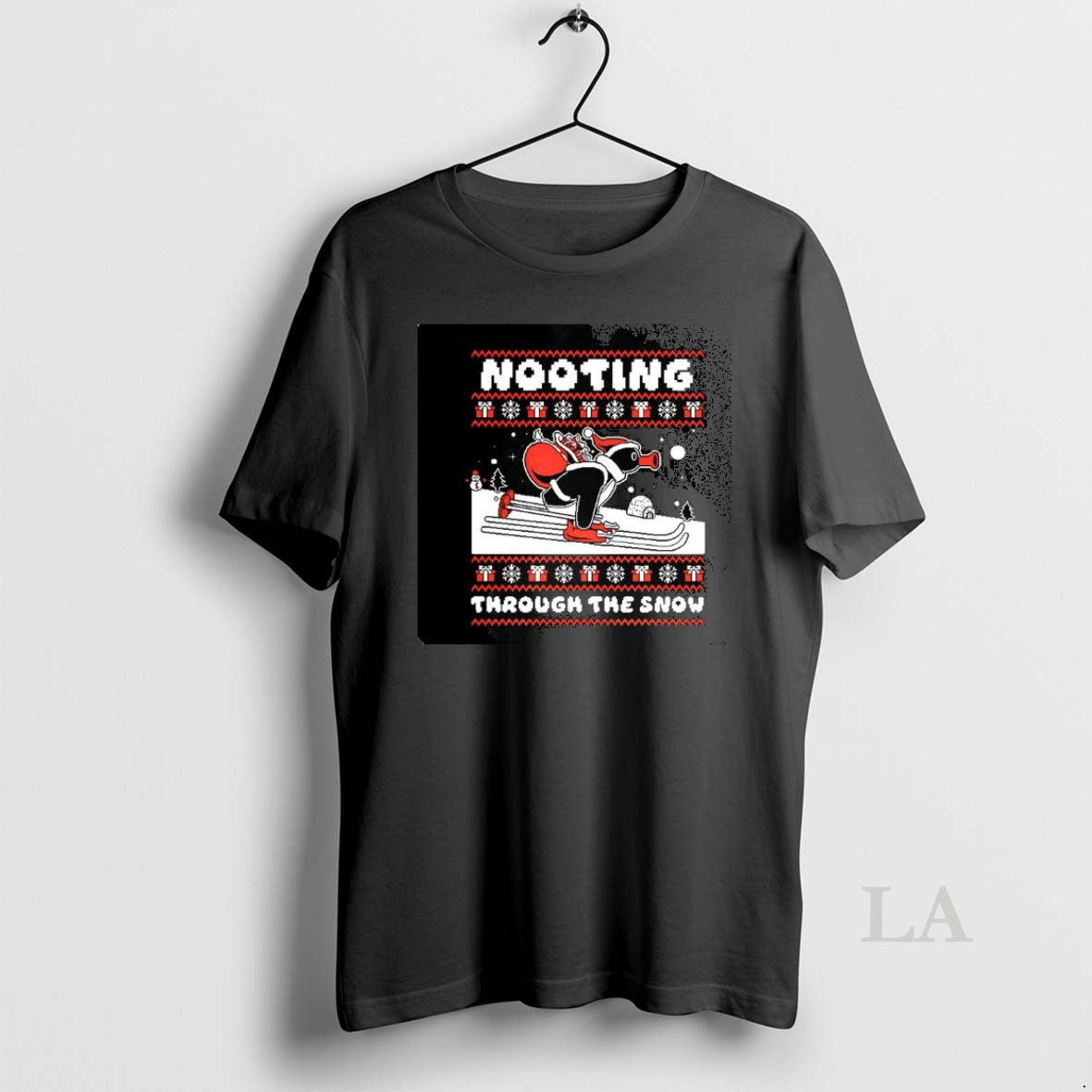 Original Nooting Through The Snow Pingu Skiing Ugly Christmas - T-Shirt, Sweatshirt, Hoodie