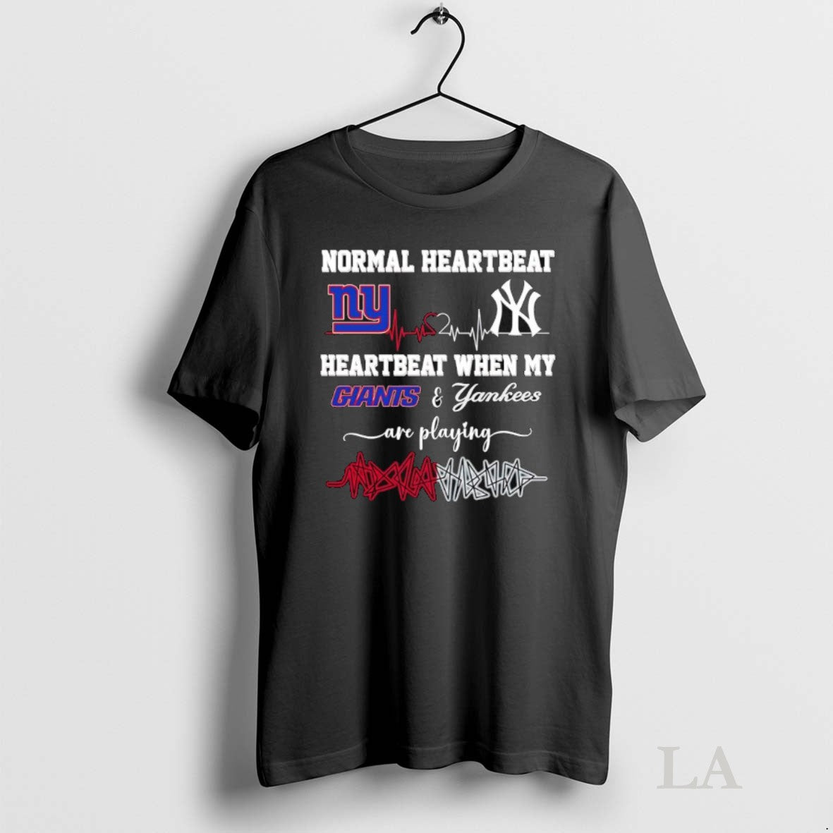 Original Normal Heartbeat When My New York Giants And New York Yankees Are Playing Logo Unisex T-shirt, Sweatshirt, Hoodie, Long Sleeve Tee - T-Shirt, Sweatshirt, Hoodie