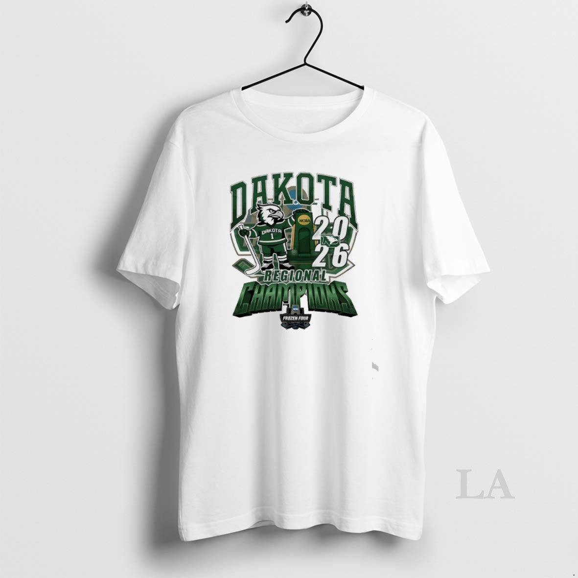 Original North Dakota Fighting Hawks 2026 Ncaa Mens Hockey Regional Champions Mascot Trophy - T-Shirt, Sweatshirt, Hoodie