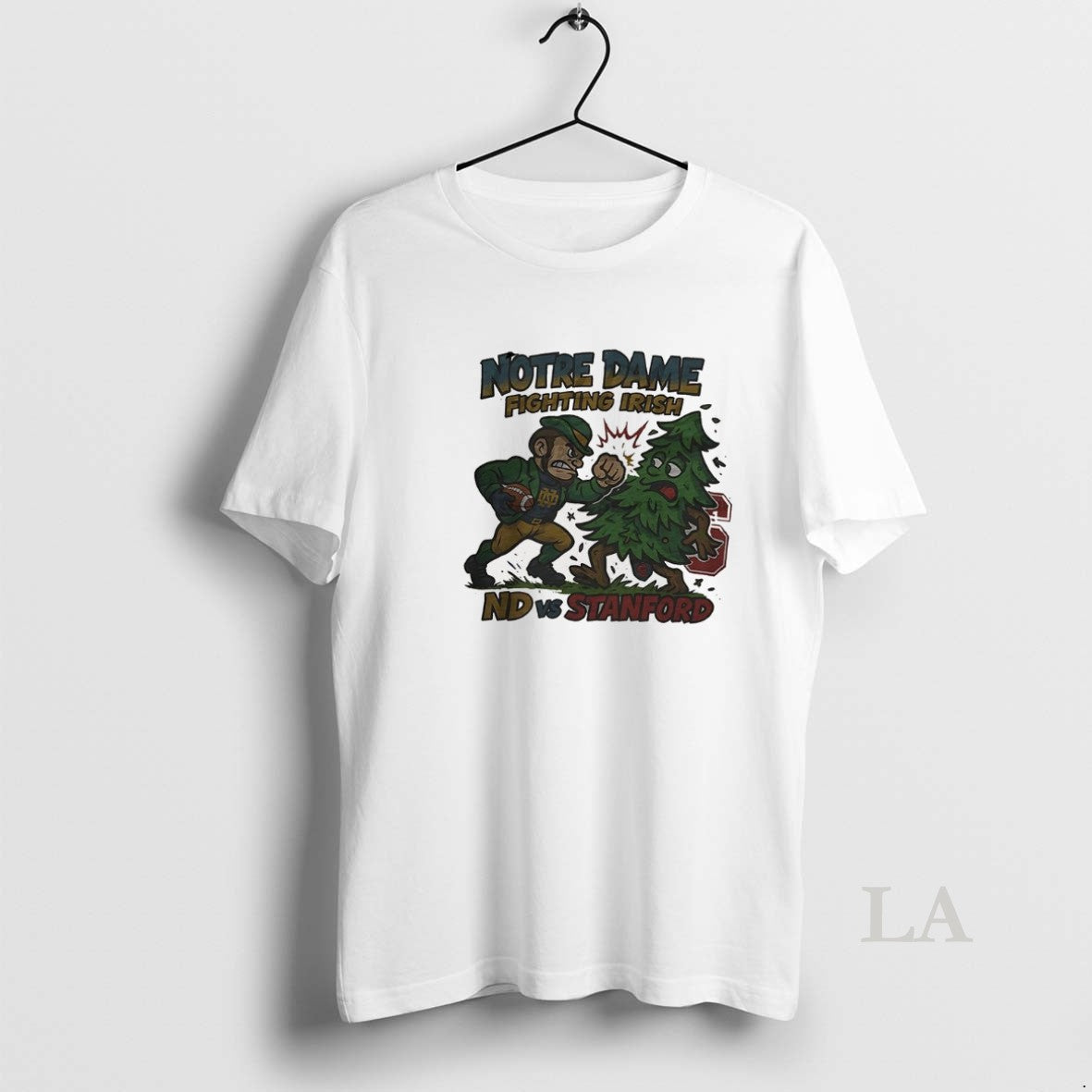 Original Notre Dame Fighting Irish Overwhelms Stanford Cardinal Ncaa Football Artwork Mascot Fight Retro - T-Shirt, Sweatshirt, Hoodie