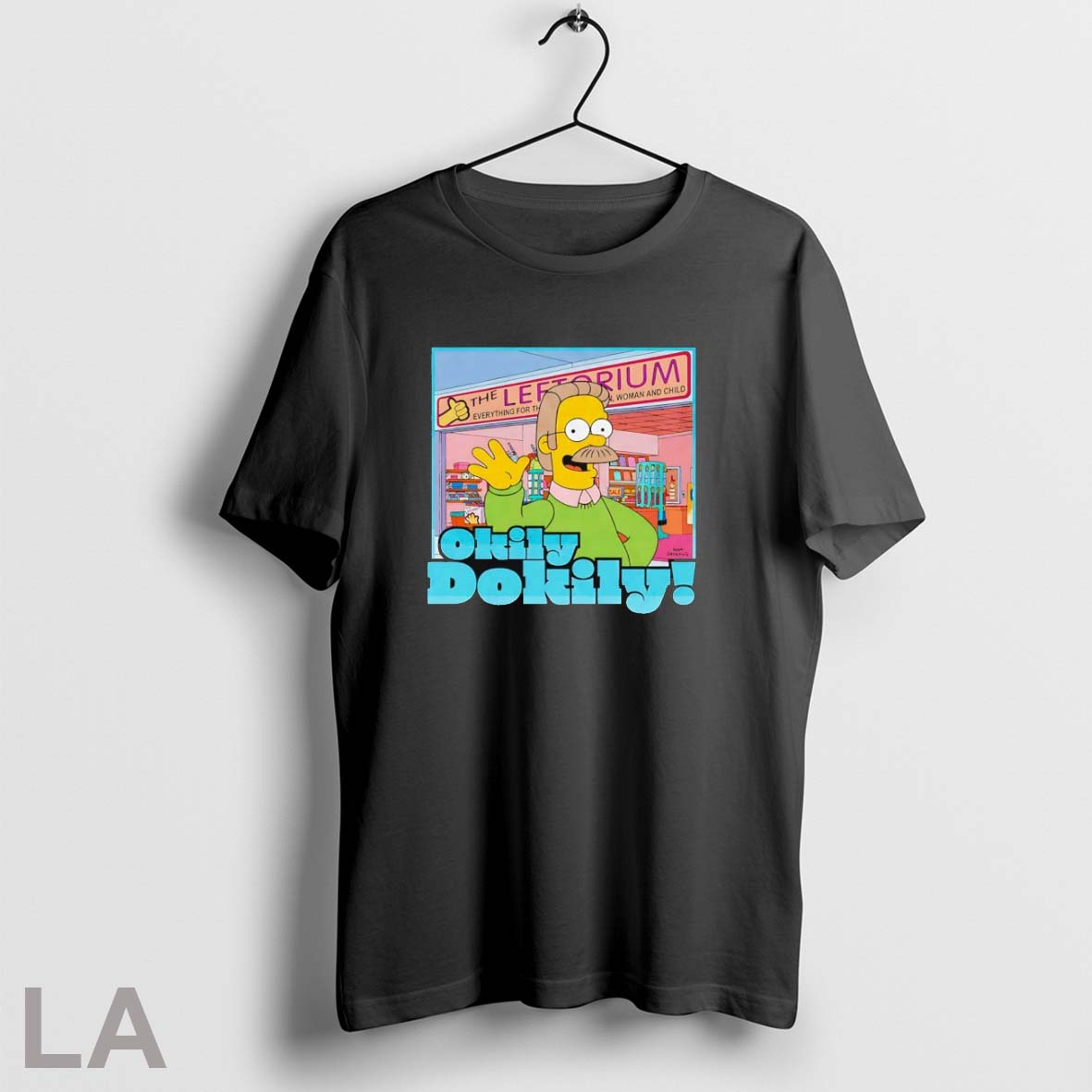 Original Okily Dokily Leftorium Simpsons Unisex T-shirt, Sweatshirt, Hoodie, Long Sleeve Tee - T-Shirt, Sweatshirt, Hoodie
