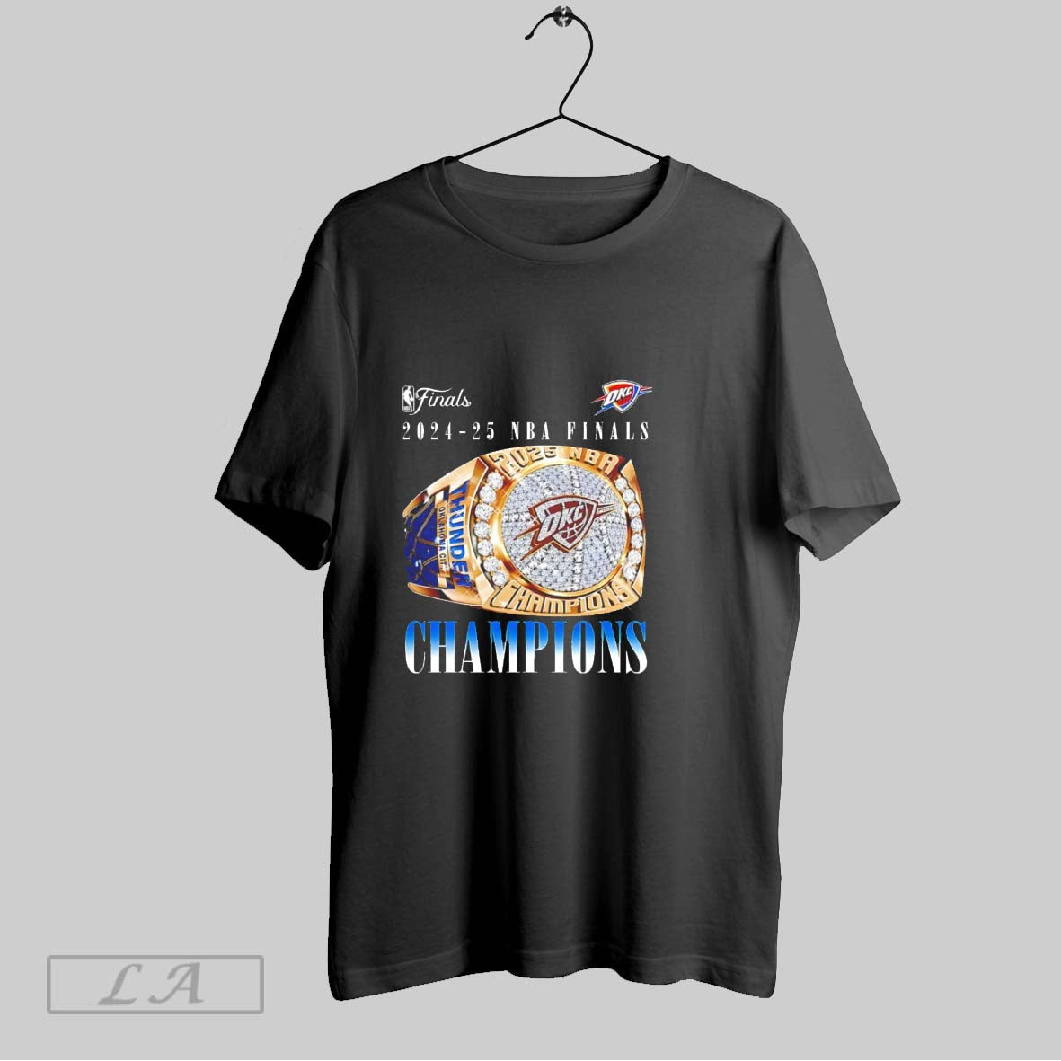Original Oklahoma City Thunder Champions Nba Finals 2024 25 Ring Diamonds Logo Unisex T-shirt, Sweatshirt, Hoodie, Long Sleeve Tee - T-Shirt, Sweatshirt, Hoodie