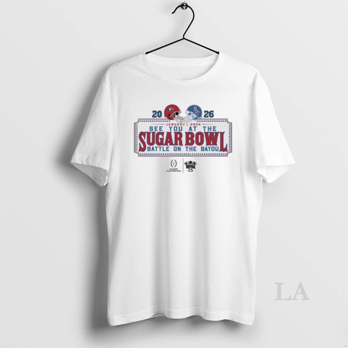 Original Ole Miss Vs Georgia See You At The Sugar Bowl Battle On The Bayou - T-Shirt, Sweatshirt, Hoodie