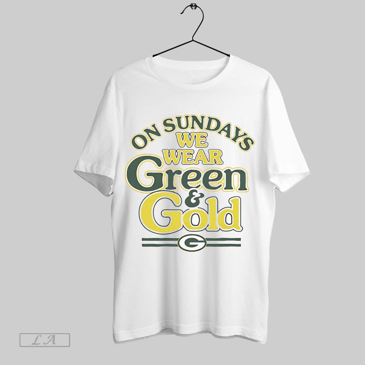 Original On Sundays We Wear Green And Gold Packers Unisex T-shirt, Sweatshirt, Hoodie, Long Sleeve Tee - T-Shirt, Sweatshirt, Hoodie